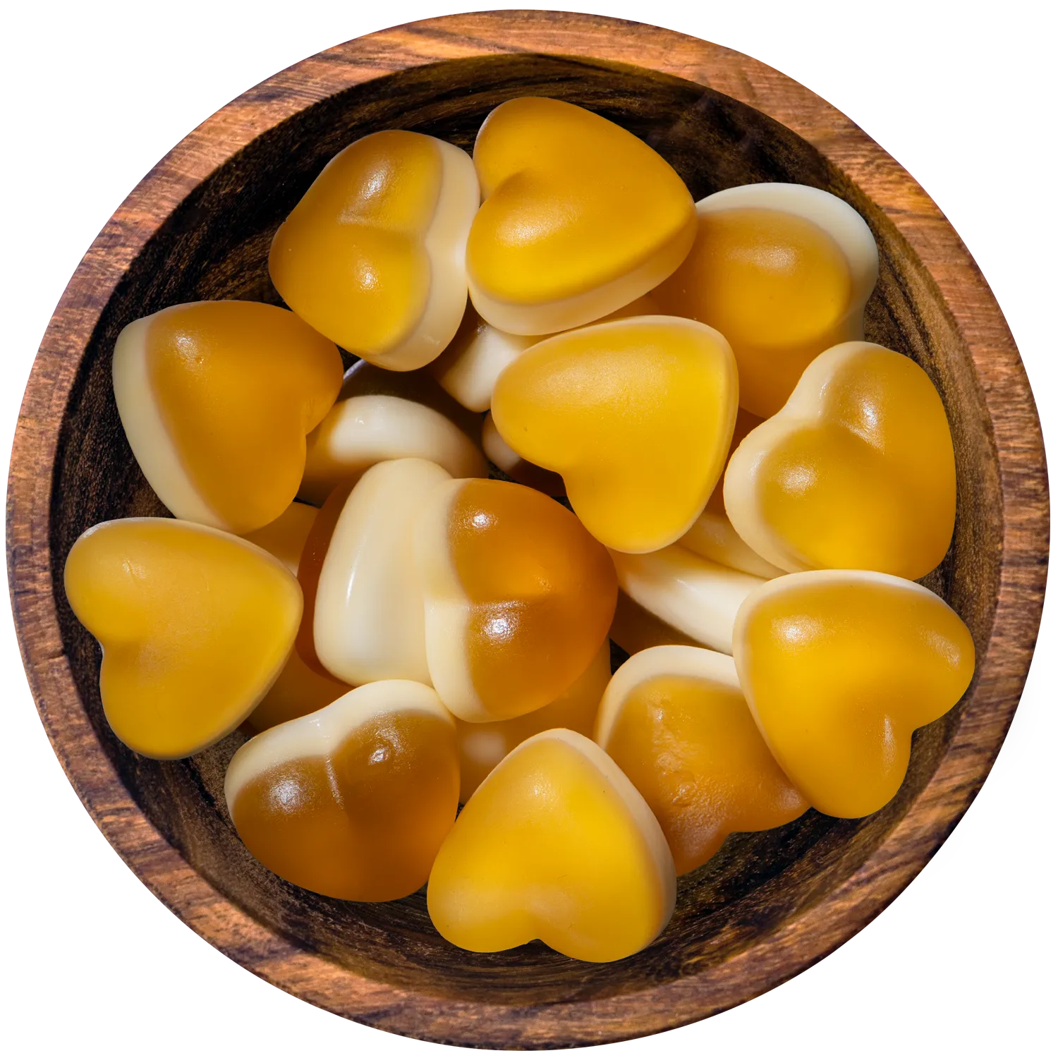 Ingwer-Herzen auf Mangoschaum