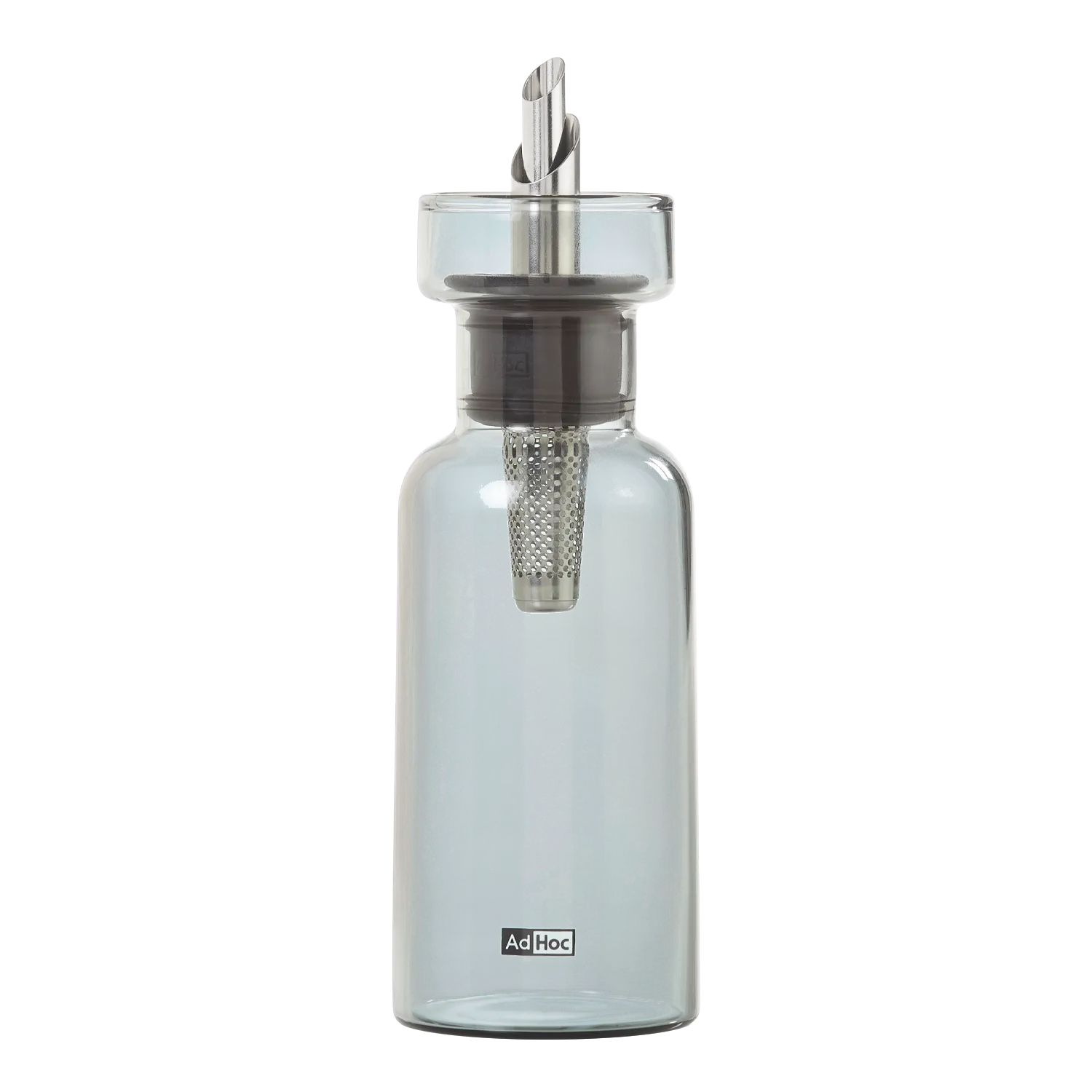 AdHoc Öl- oder Essigspender AromaPour, 17,5 cm, Glas grey/Edelstahl