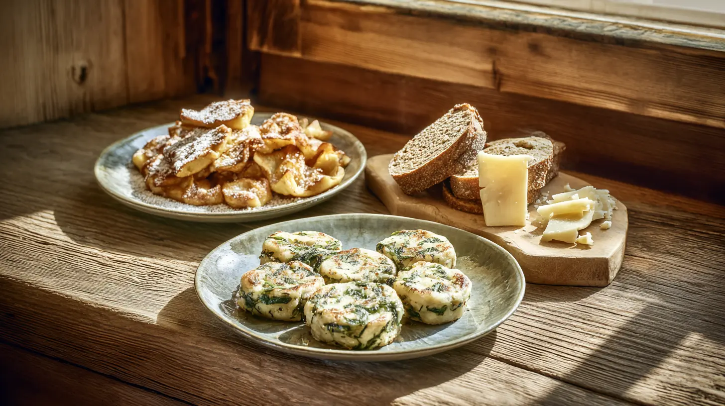 Ratgeber Länderküche Österreich Tirol typische Gerichte Essen Kaiserschmarrn Brotzeit Spinatknödel Moodbild