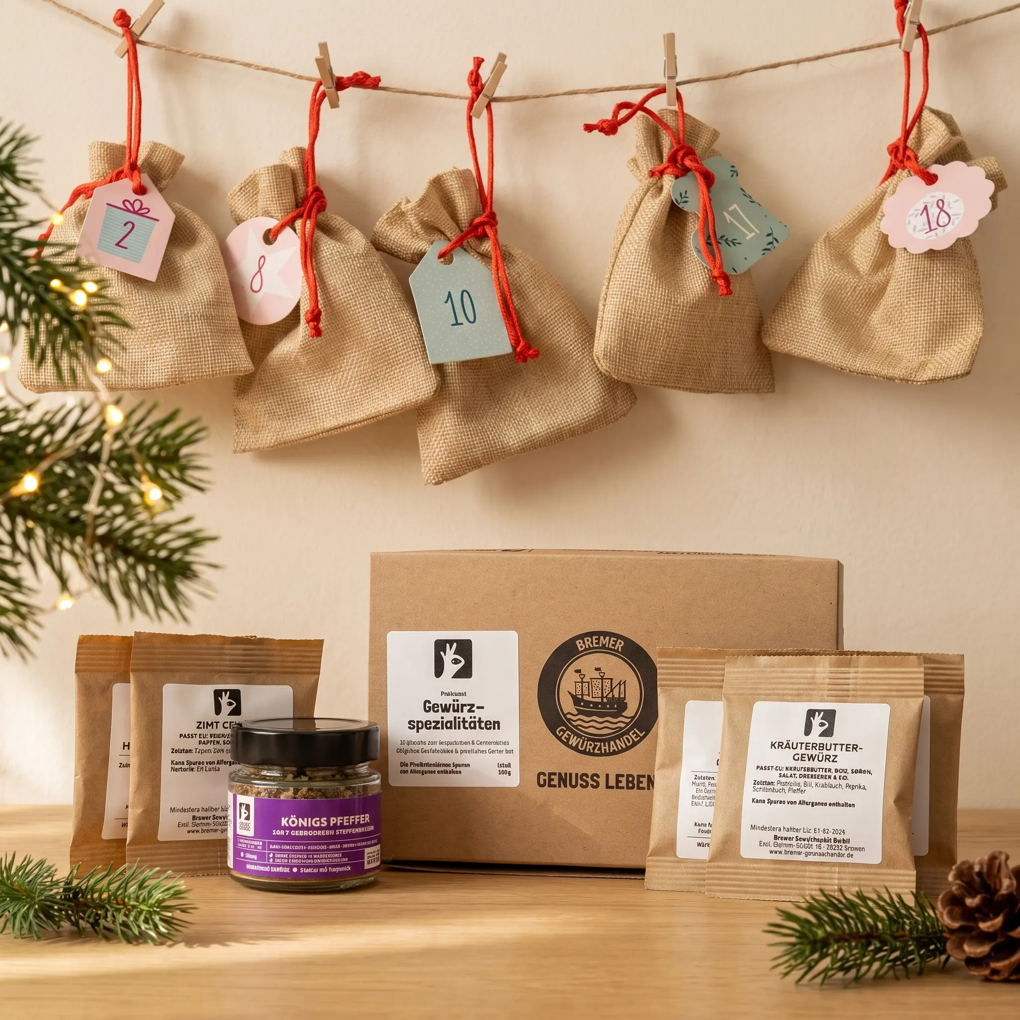 Adventskalender-Set Gewürze