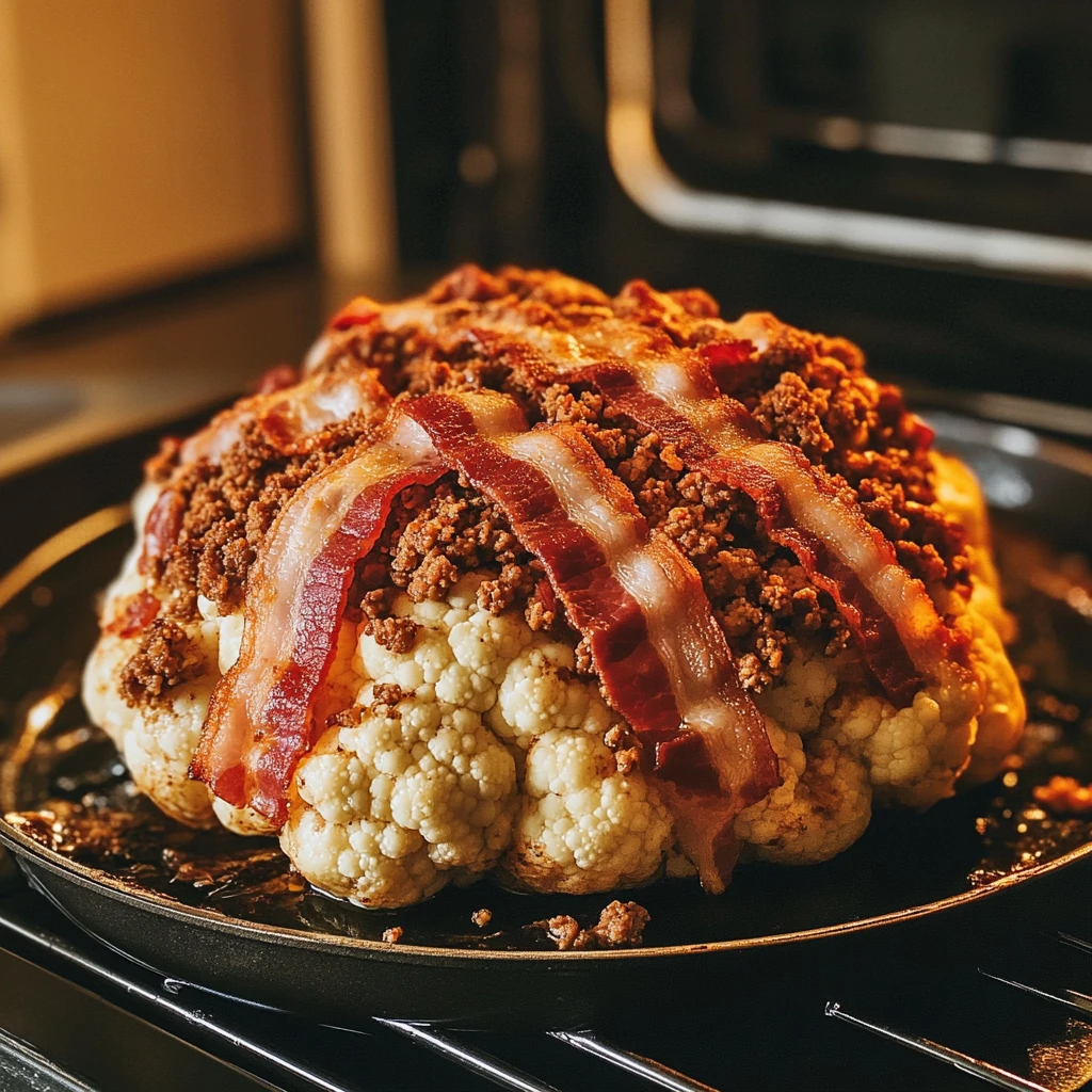 Blumenkohlbombe mit Bacon Blumenkohlbombe mit Bacon
