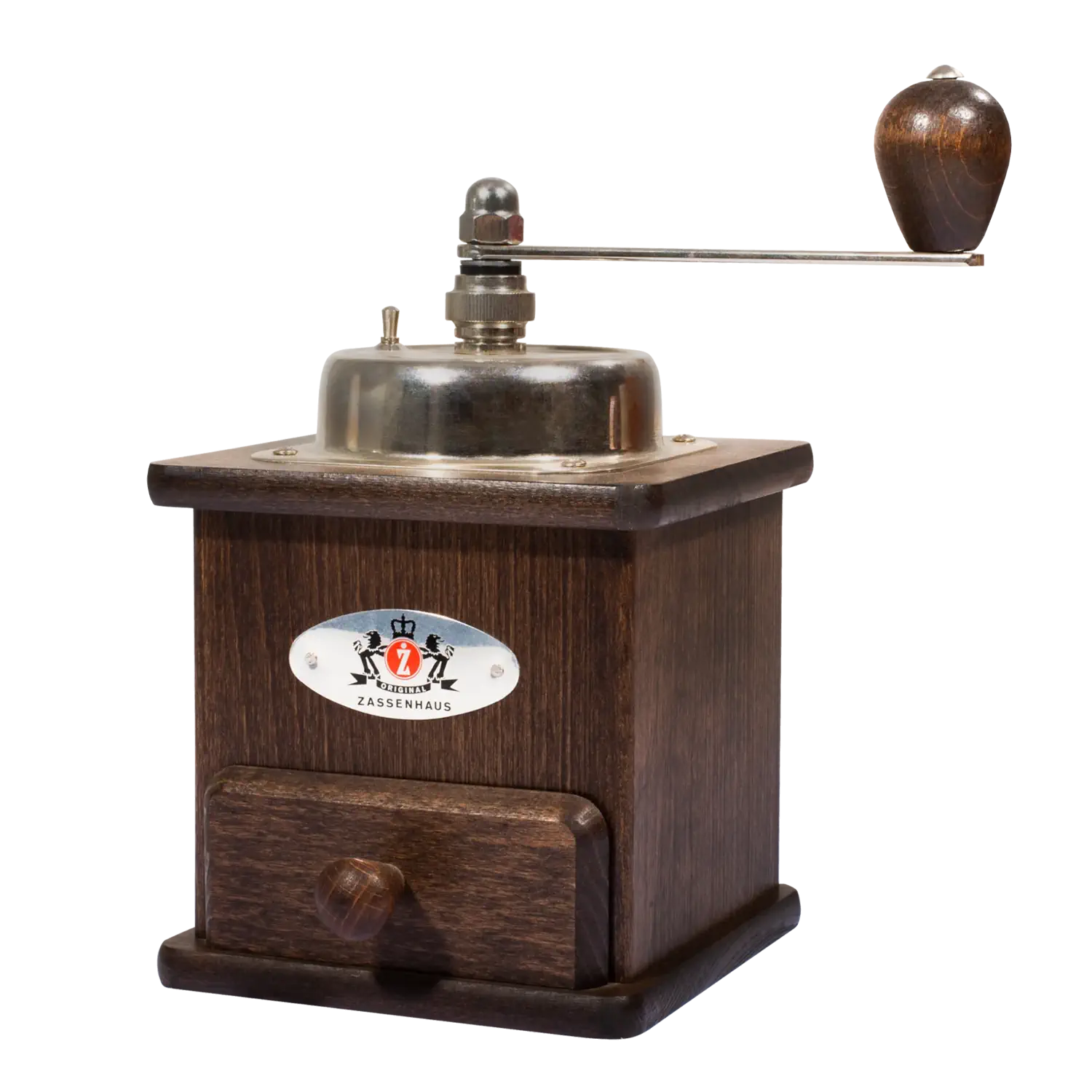 Kaffeemühle „Brasilia“ von Zassenhaus in dunkler Buche