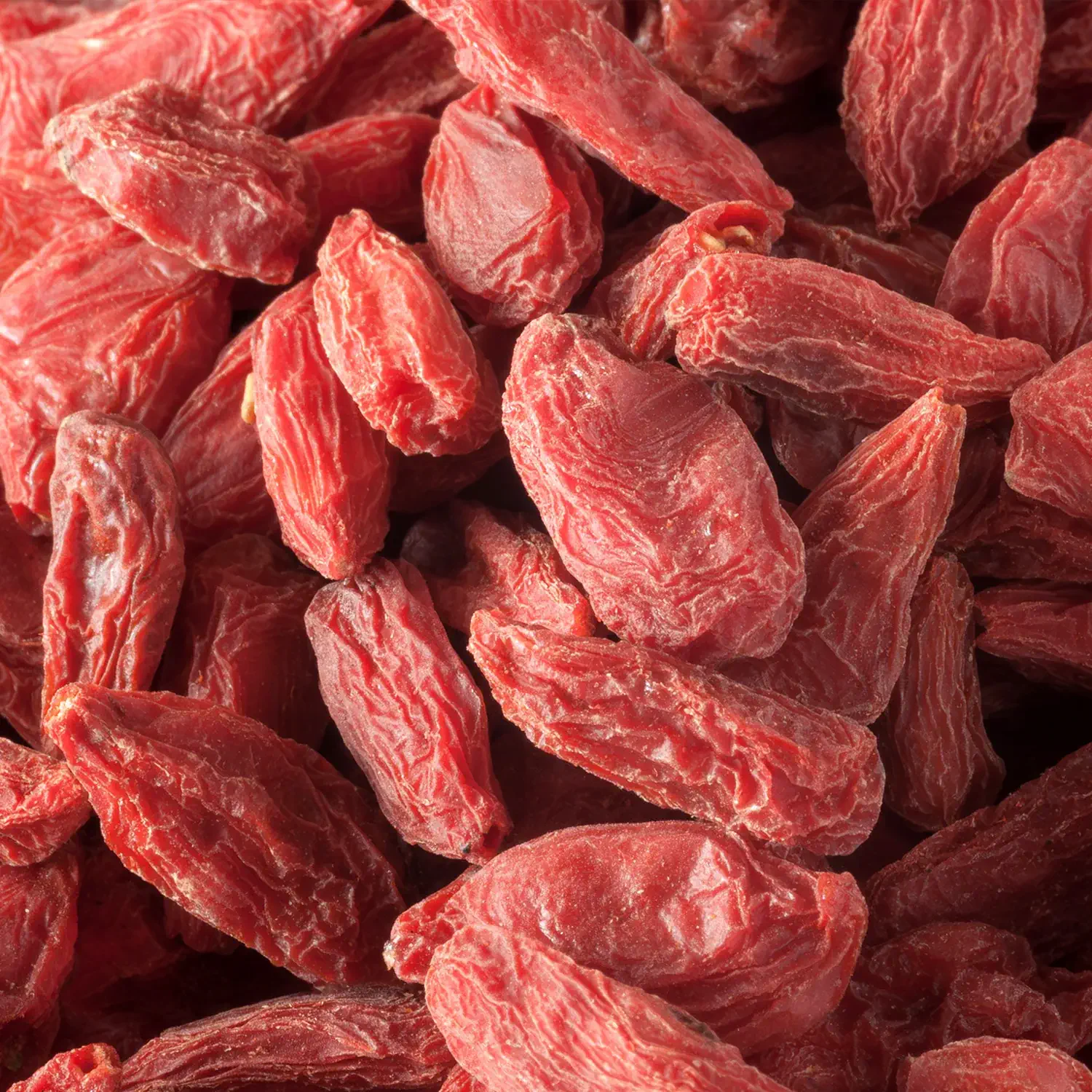 Nahaufnahme von getrockneten Goji-Beeren