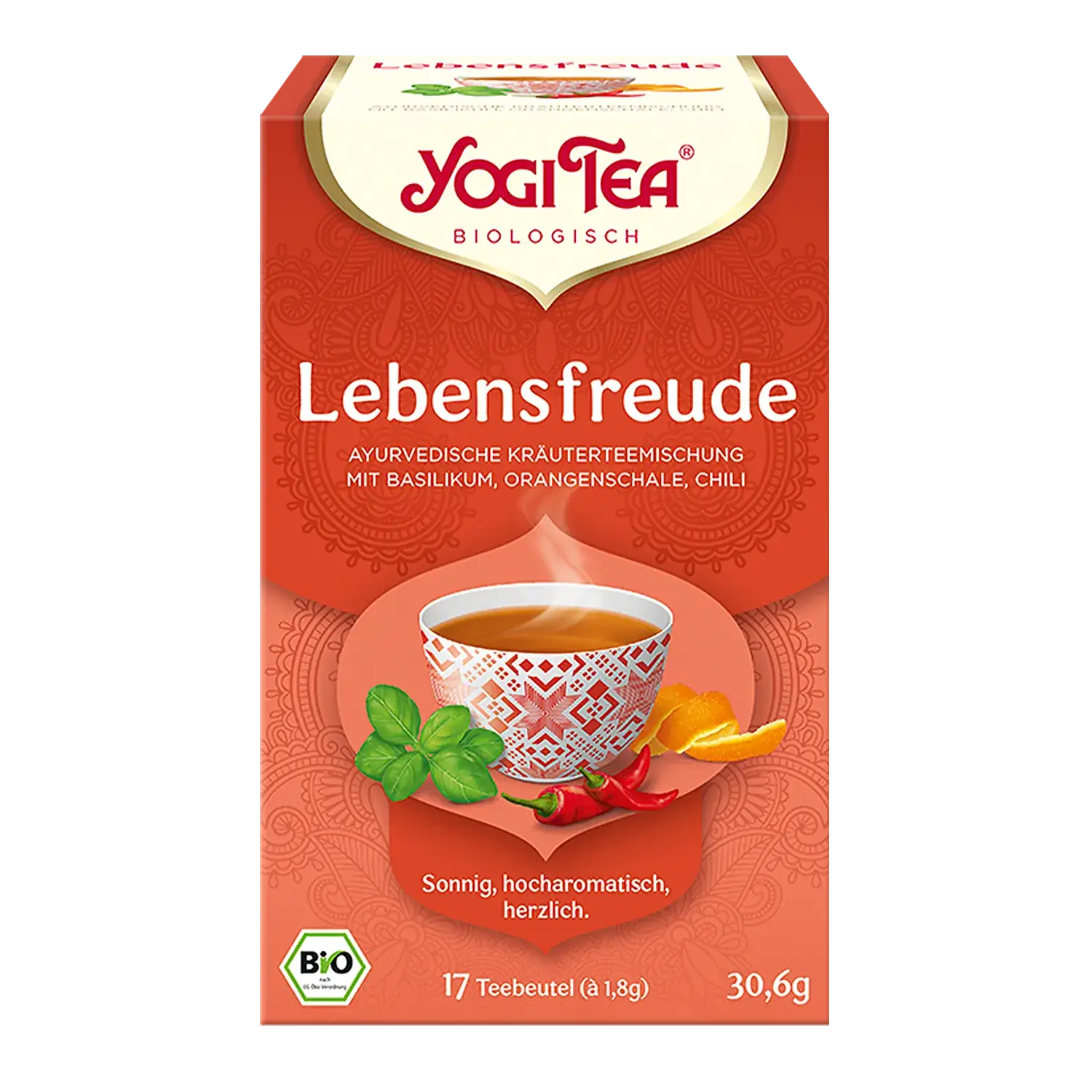 YOGI TEA® Lebensfreude, BIO Yogi Tea „Lebensfreude“ – Pappschachtel mit Teebeuteln