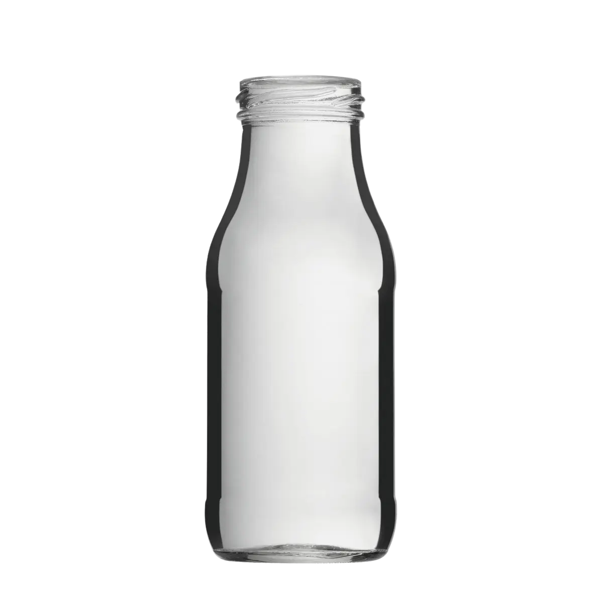 Dressingflasche schwarzer Deckel 263ml, Weißglas