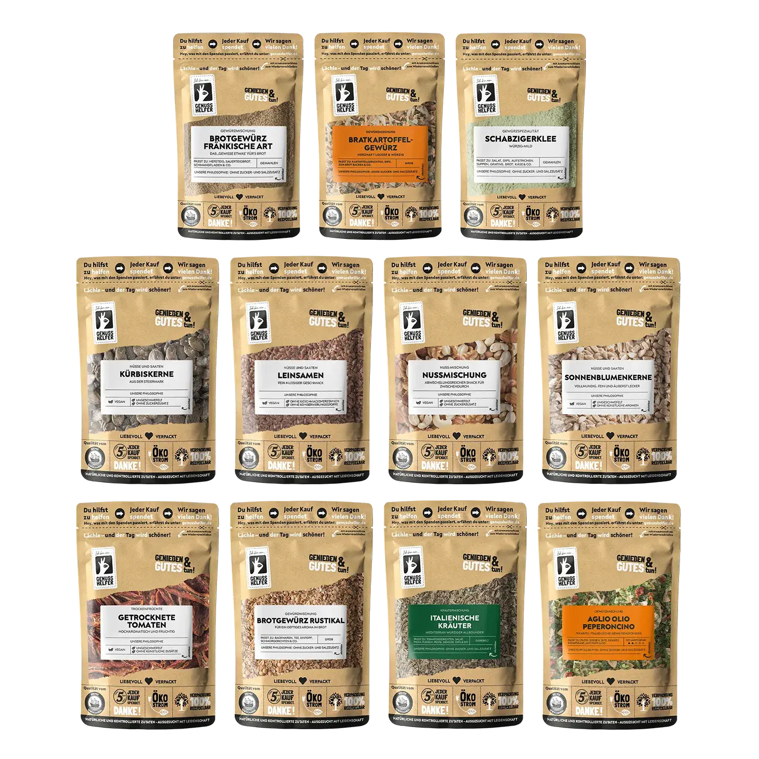 Genuss-Set - Back-Box Brot, 11 Tlg. Zusammenstellung der Artikel im Back Box Genussset