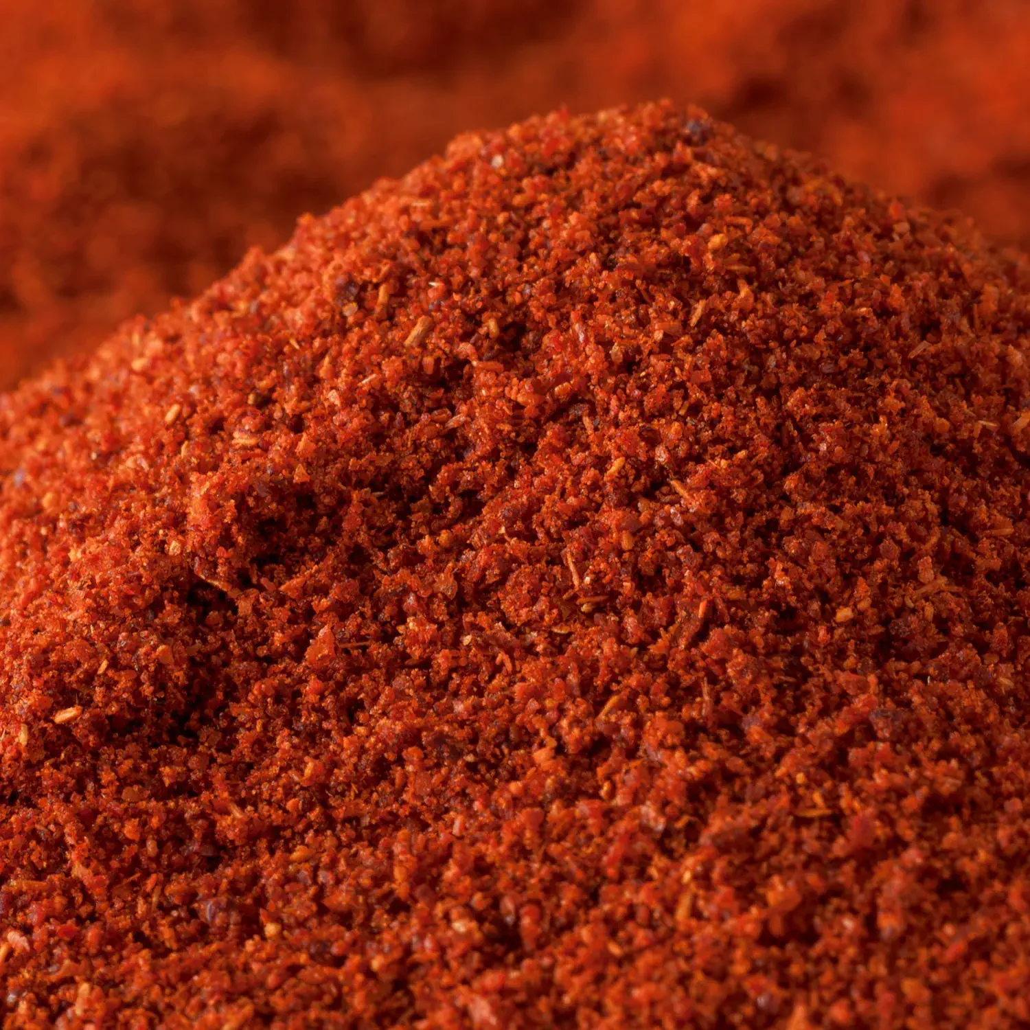 Detailansicht von gemahlener Paprika edelsüß