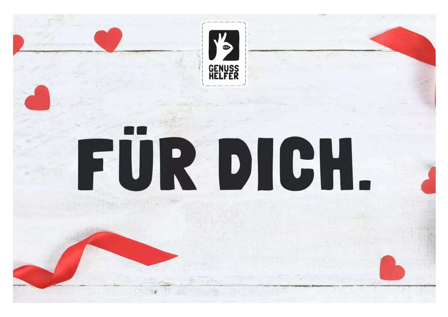 Gutschein zum Ausdrucken mit der Aufschrift „Für Dich“