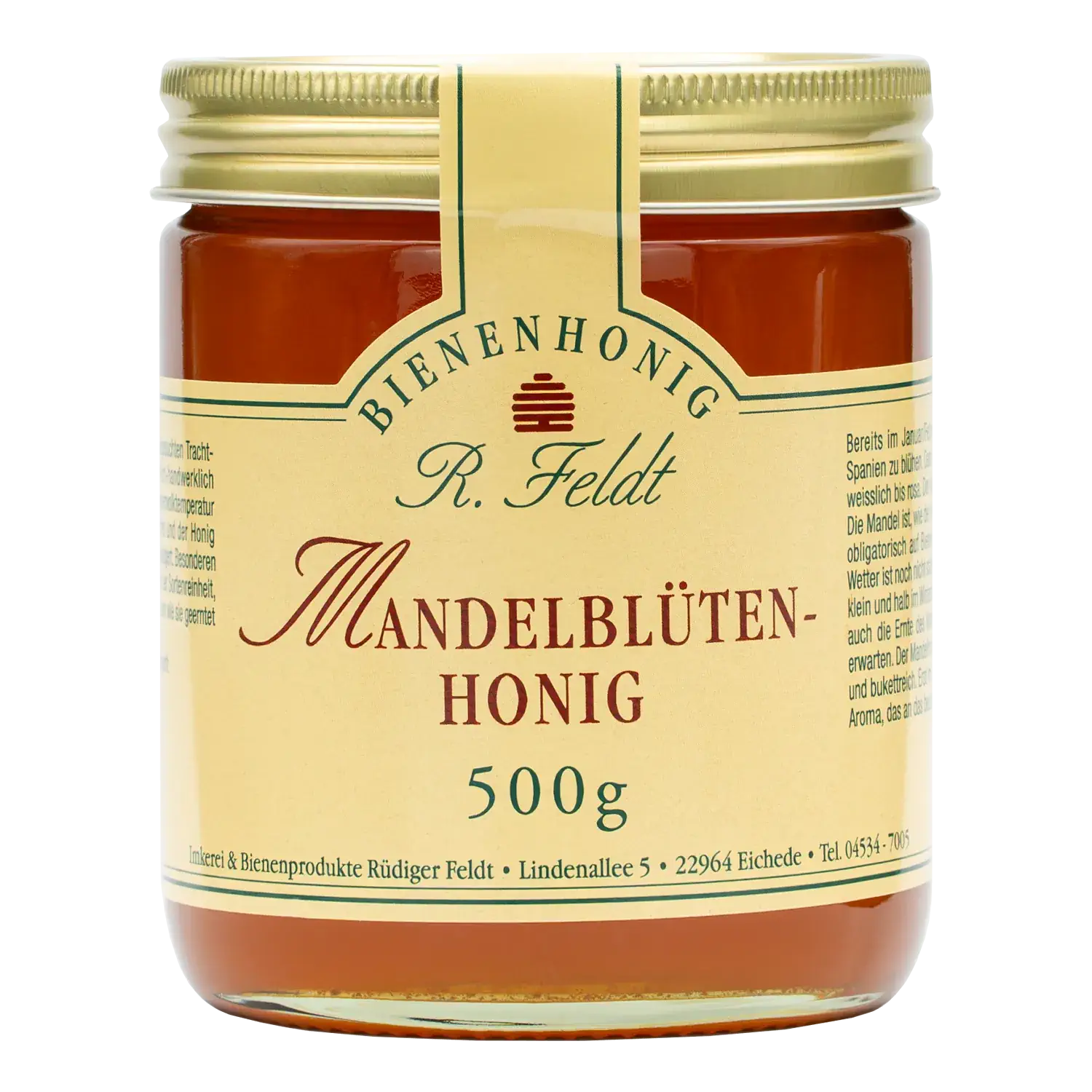 Mandelblütenhonig Mandelblüten-Honig im Glas