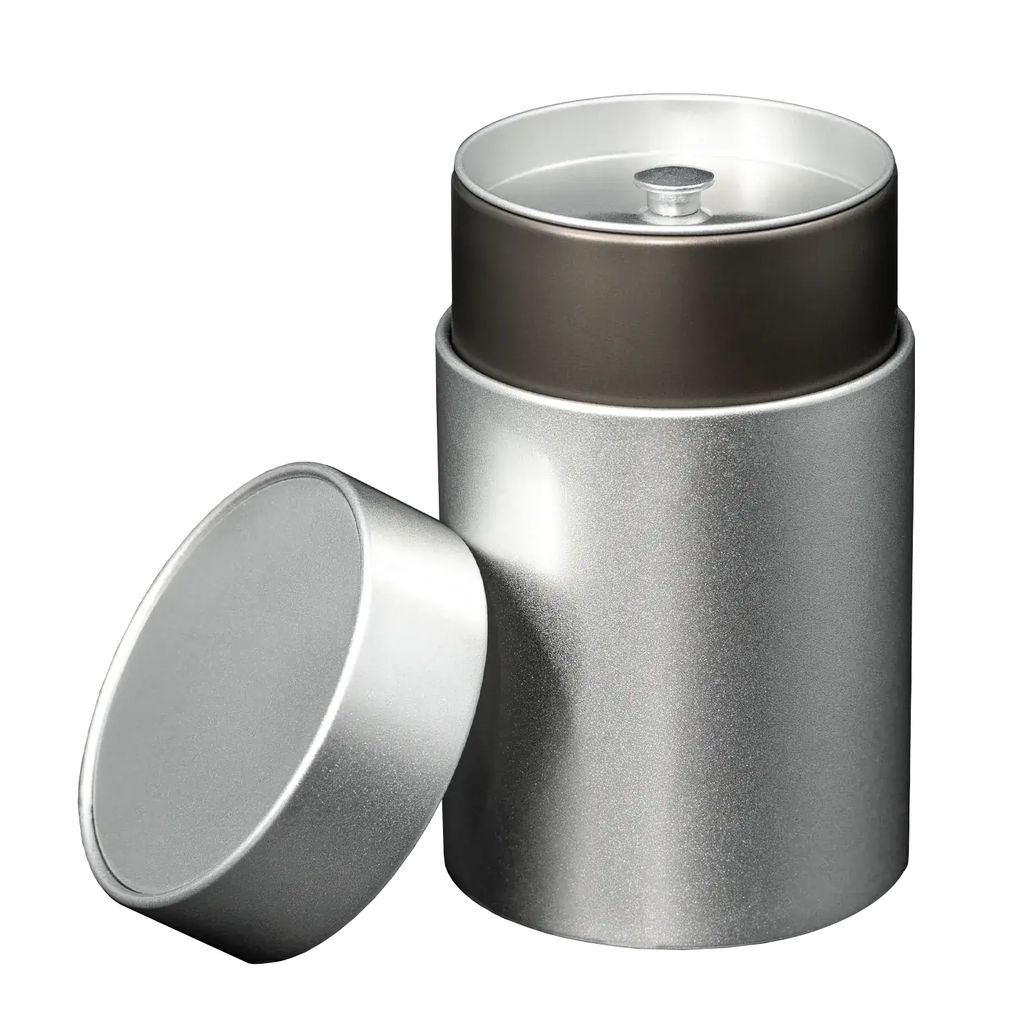 Gewürzdose mit Aromaverschluss, 75 x 117 mm, silbermatt Gewürzdose mit Aromaverschluss, 75 × 117 mm, silbermatt