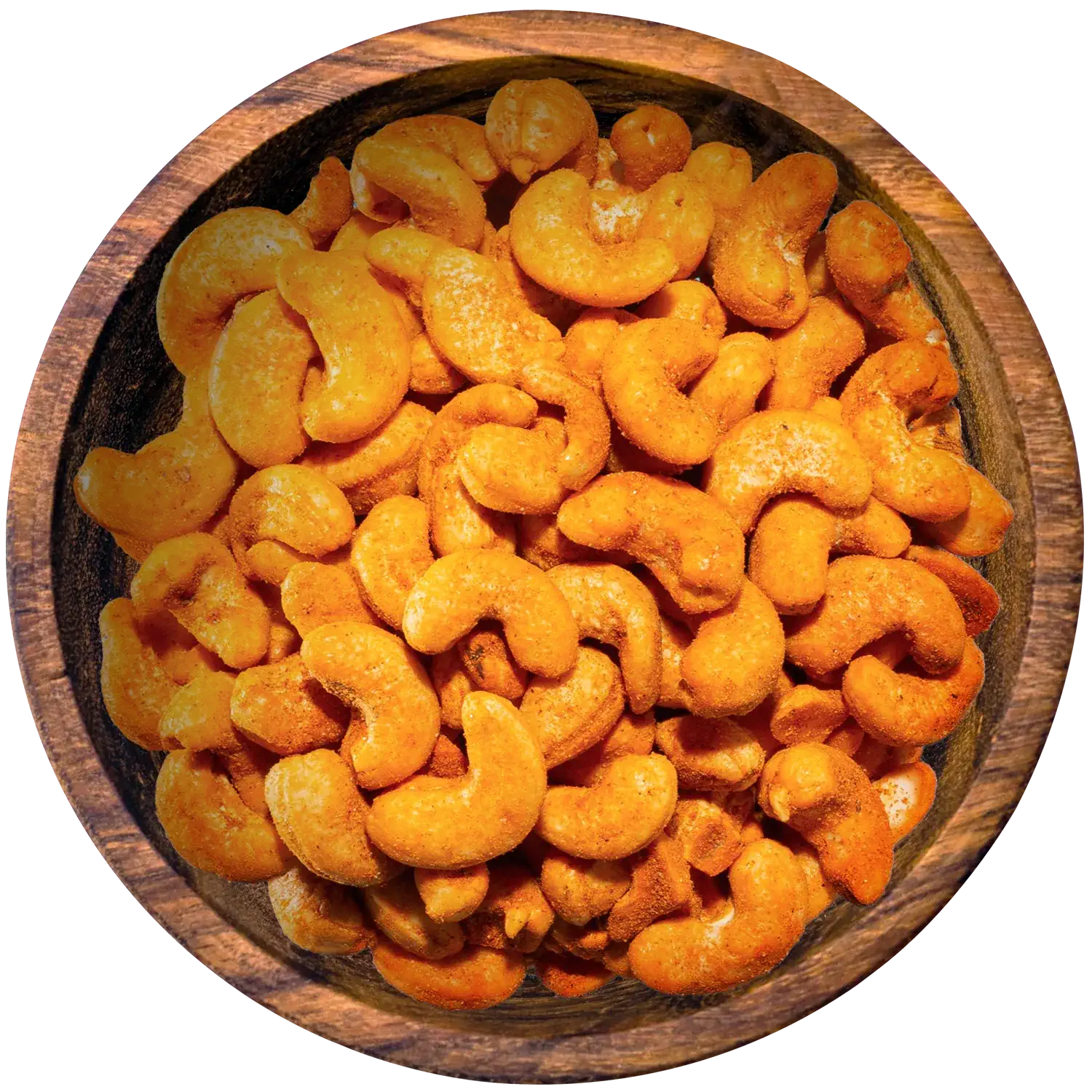 Cashews Paprika Klassik, geröstet & gewürzt Vorderansicht eines Beutels mit gerösteten Paprika-Cashews