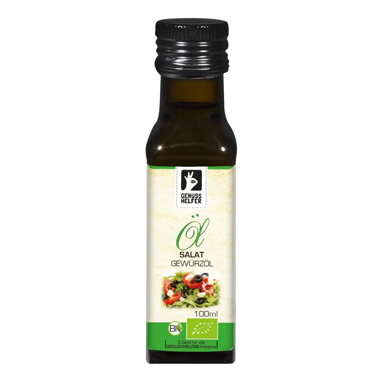 Würziges Salatöl BIO, kaltgepresst Salat-Gewürzöl in einer 100-ml-Flasche