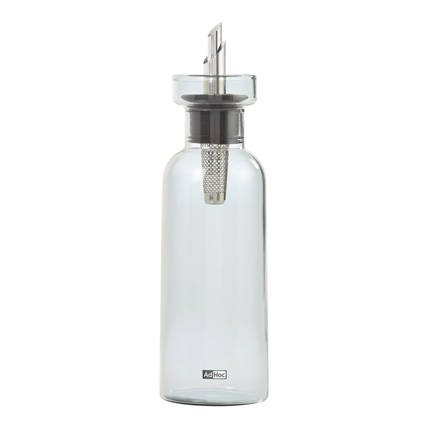 AdHoc Öl- oder Essigspender AromaPour, 21 cm, Glas grey/Edelstahl