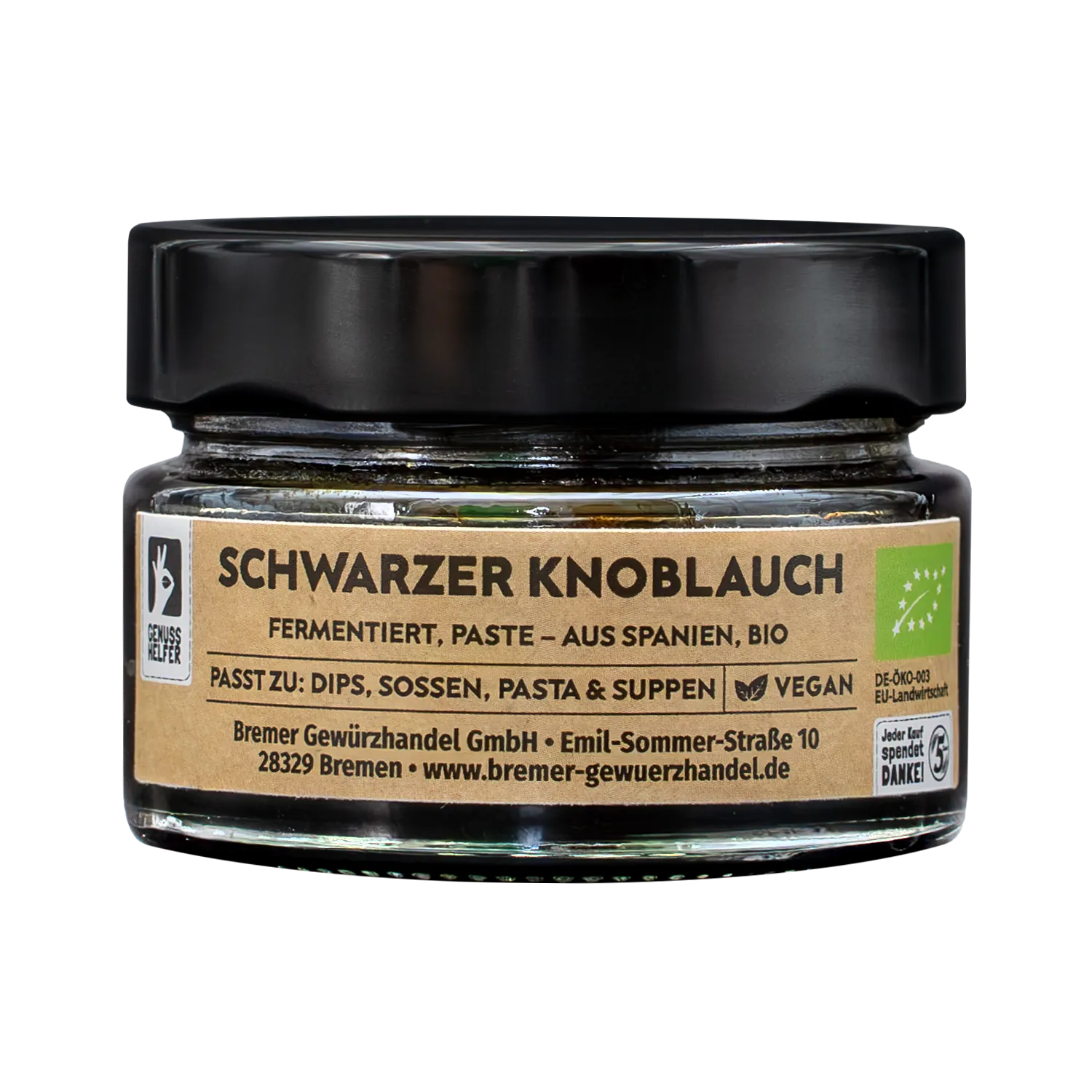 Schwarzer Knoblauch, BIO, fermentiert, als Paste