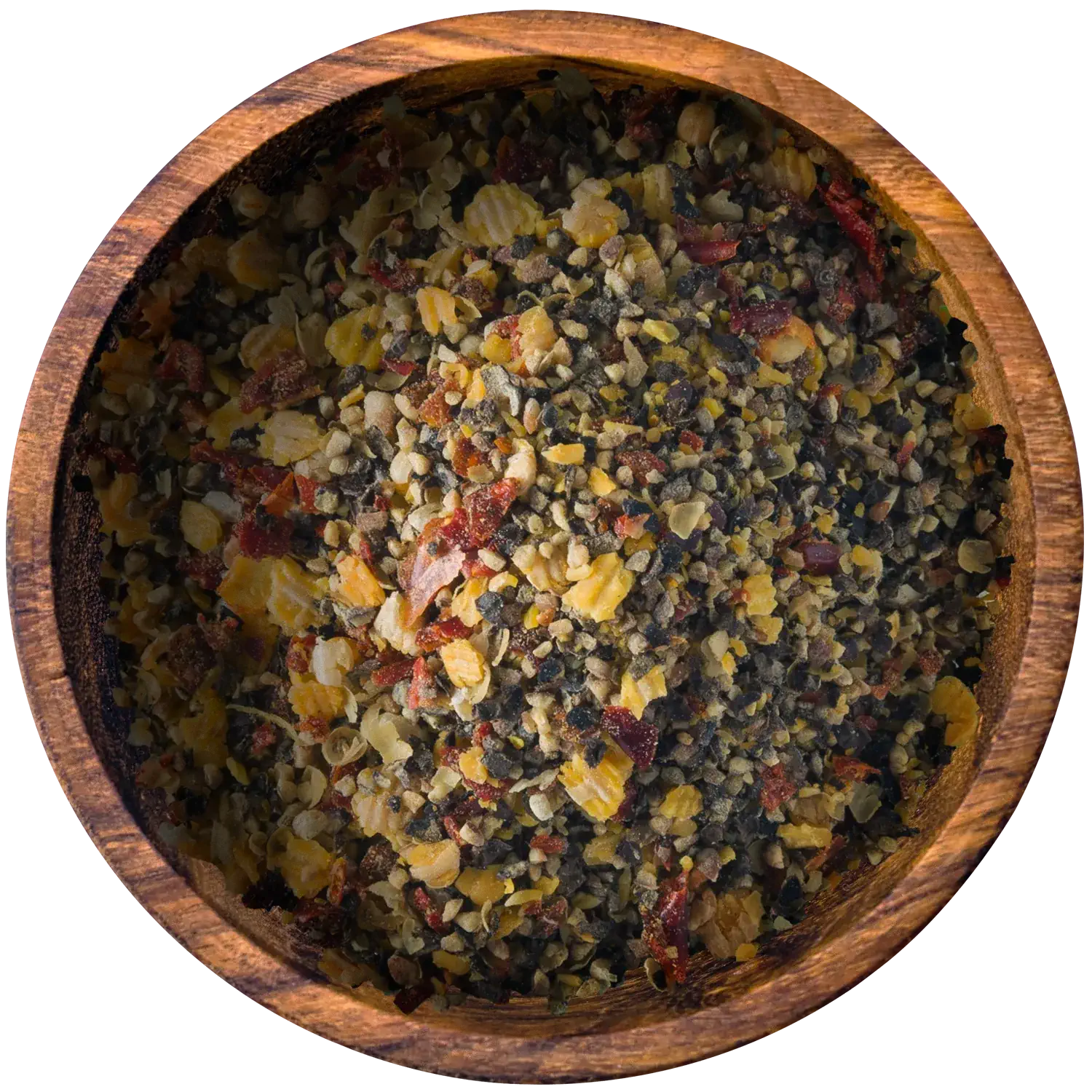 Neptuns-Pfeffer, geschrotet Vorderansicht eines Beutels mit Neptuns Pfeffer