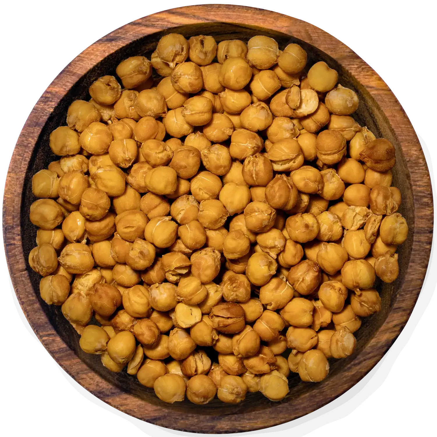 BIO Kichererbsen, geröstet & leicht gesalzen Vorderansicht eines Beutels mit gerösteten Bio Kichererbsen