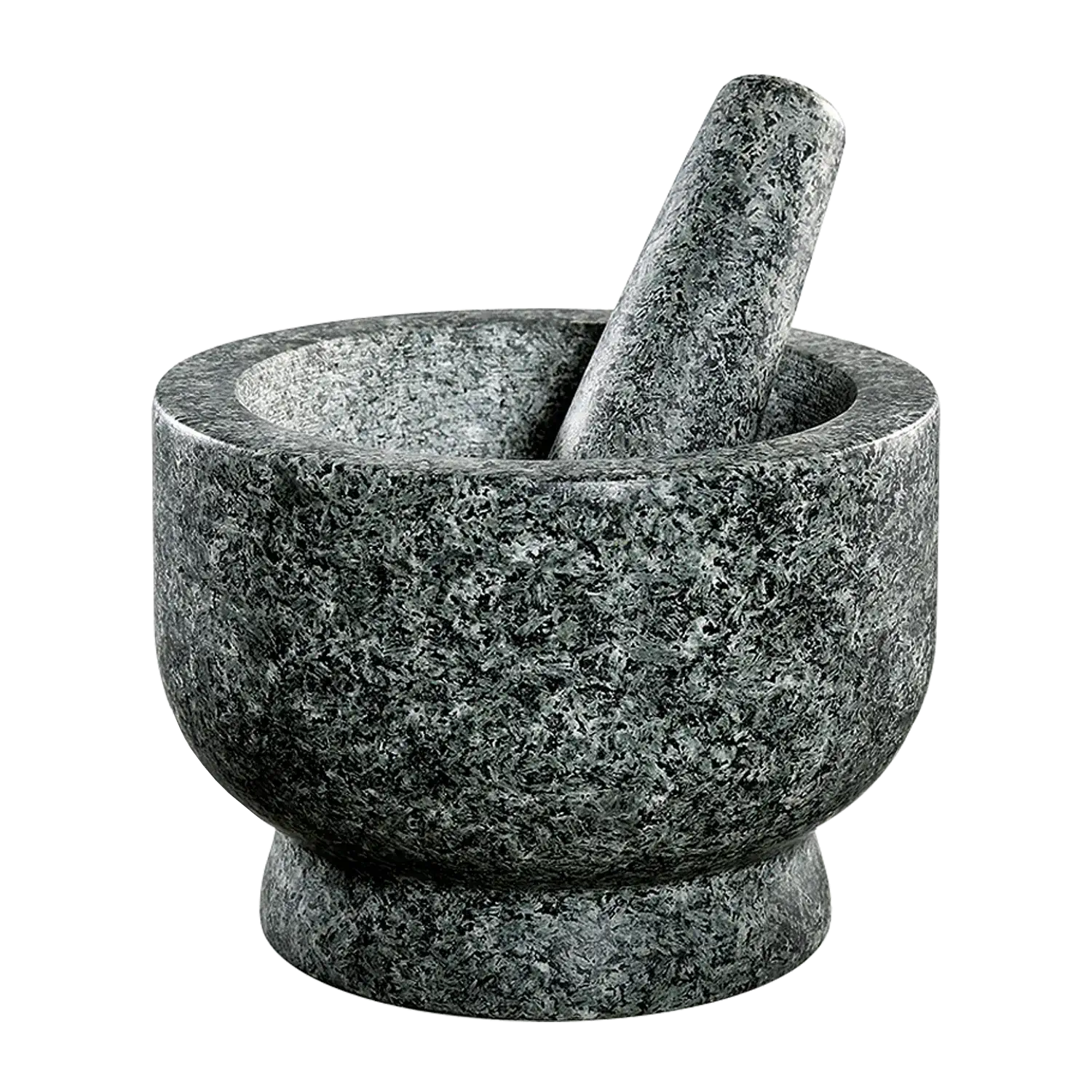 Granit-Mörser „Goliath“ von cilio in Schwarz-Grau, ohne Henkel