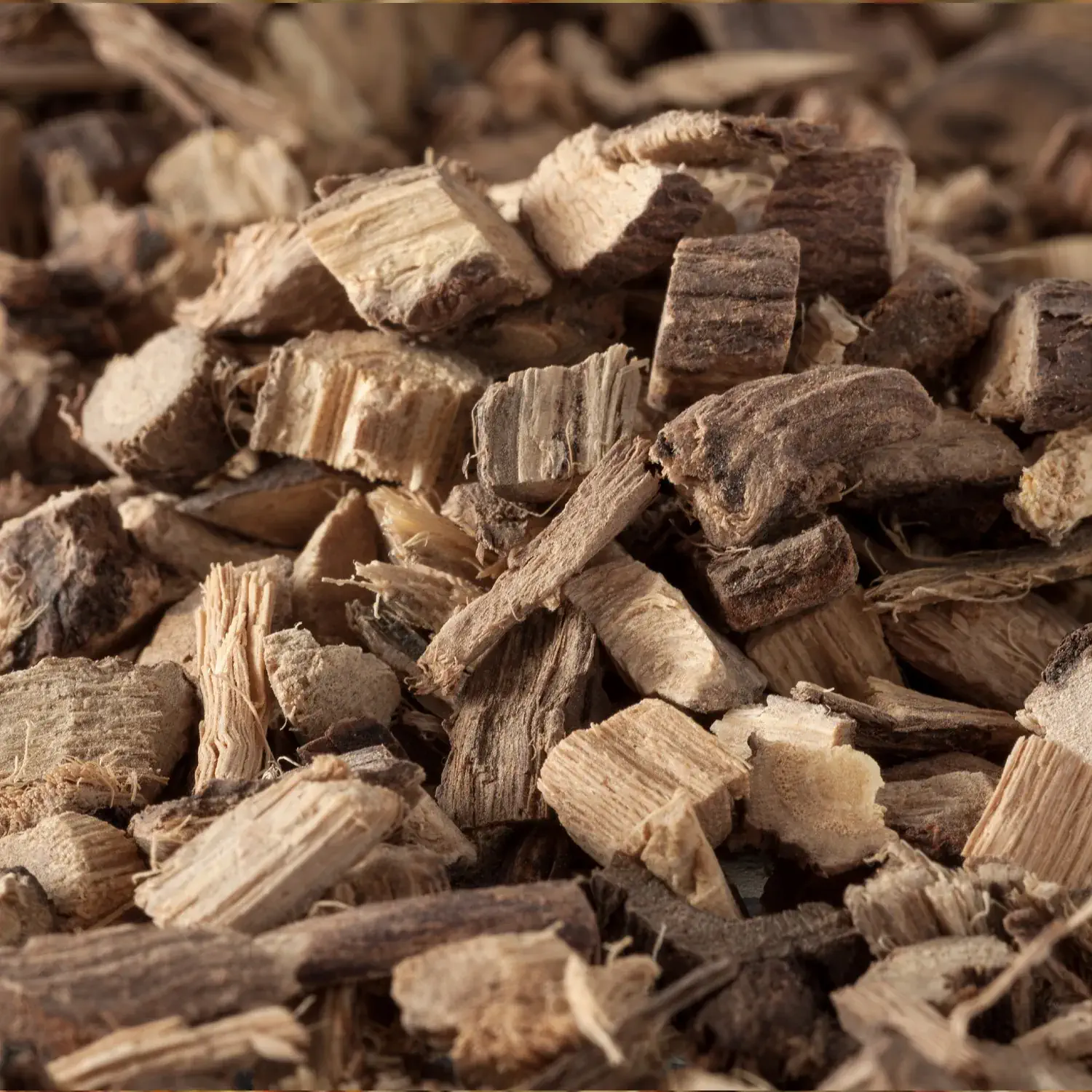 Detailansicht von geschnittenem Süßholz