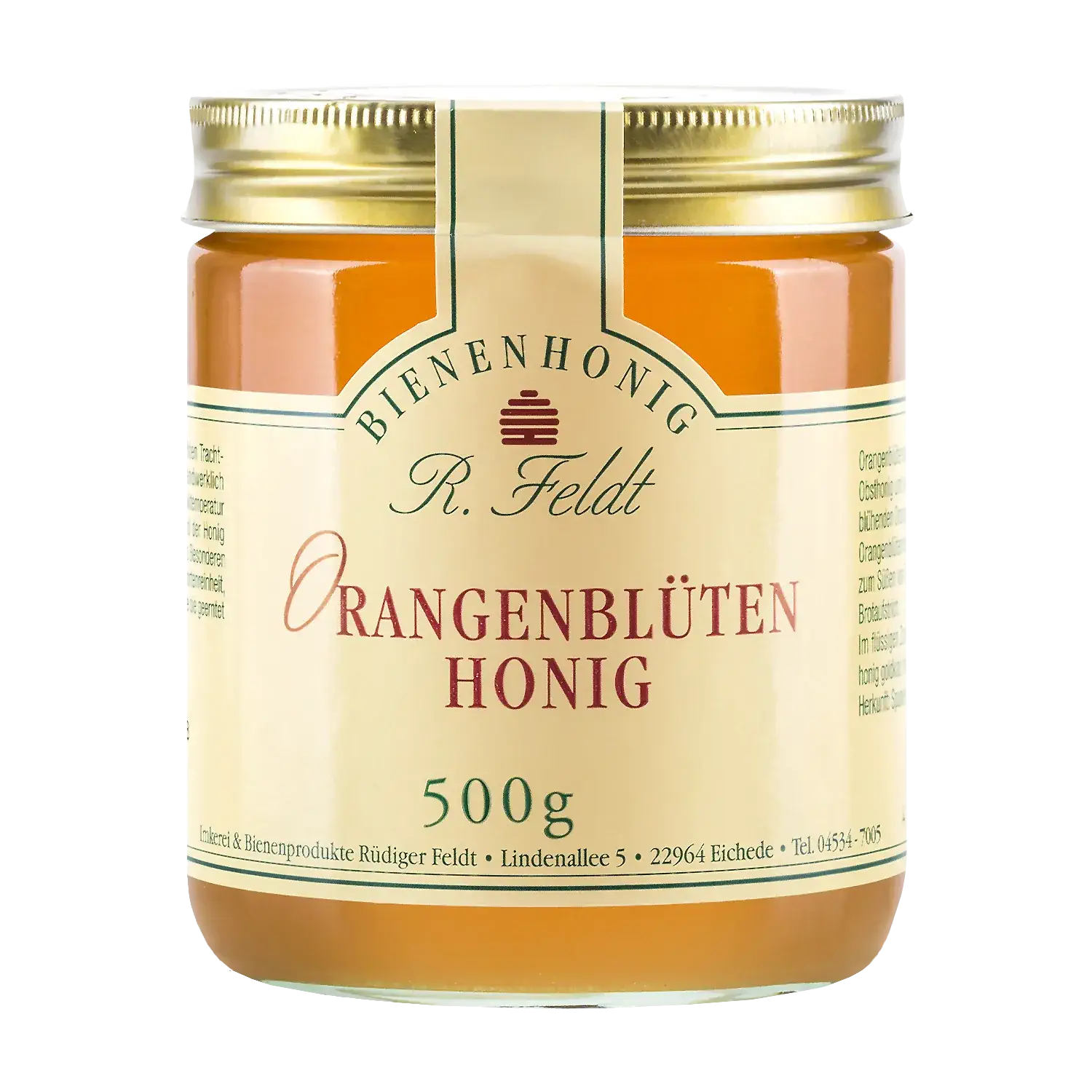 Orangenblüten Honig Orangenblütenhonig im Glas
