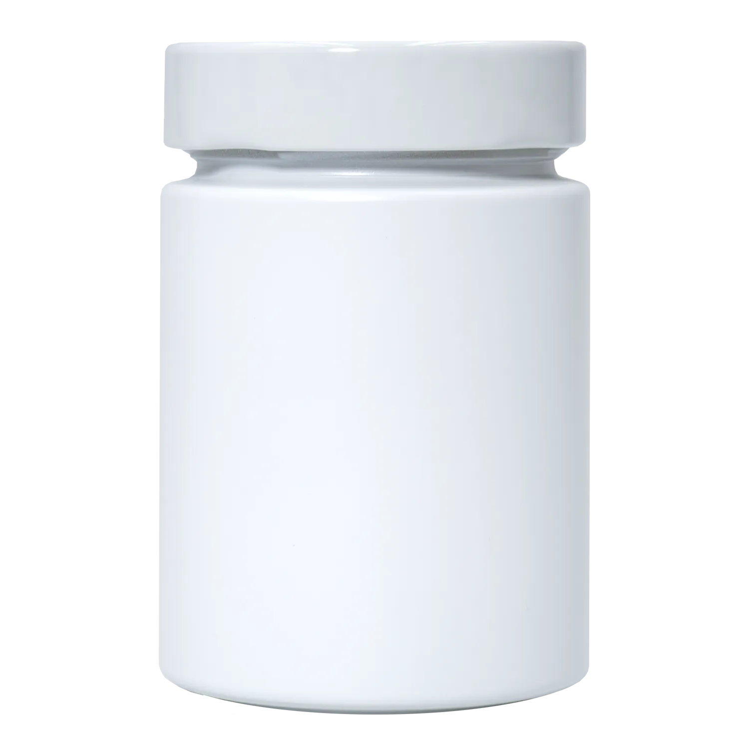 Detailansicht eines weißen Schraubglases, 192 ml