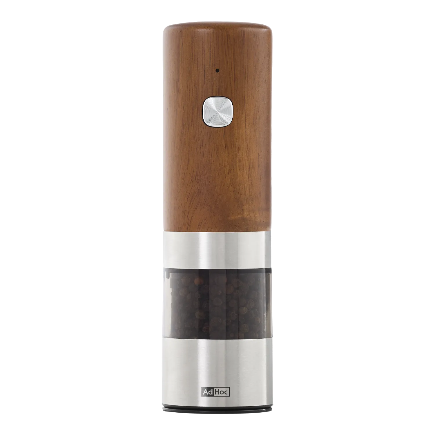 AdHoc Elektrische Pfeffer- oder Salzmühle i.Mill, 17 cm, Akazienholz/Edelstahl/Acryl