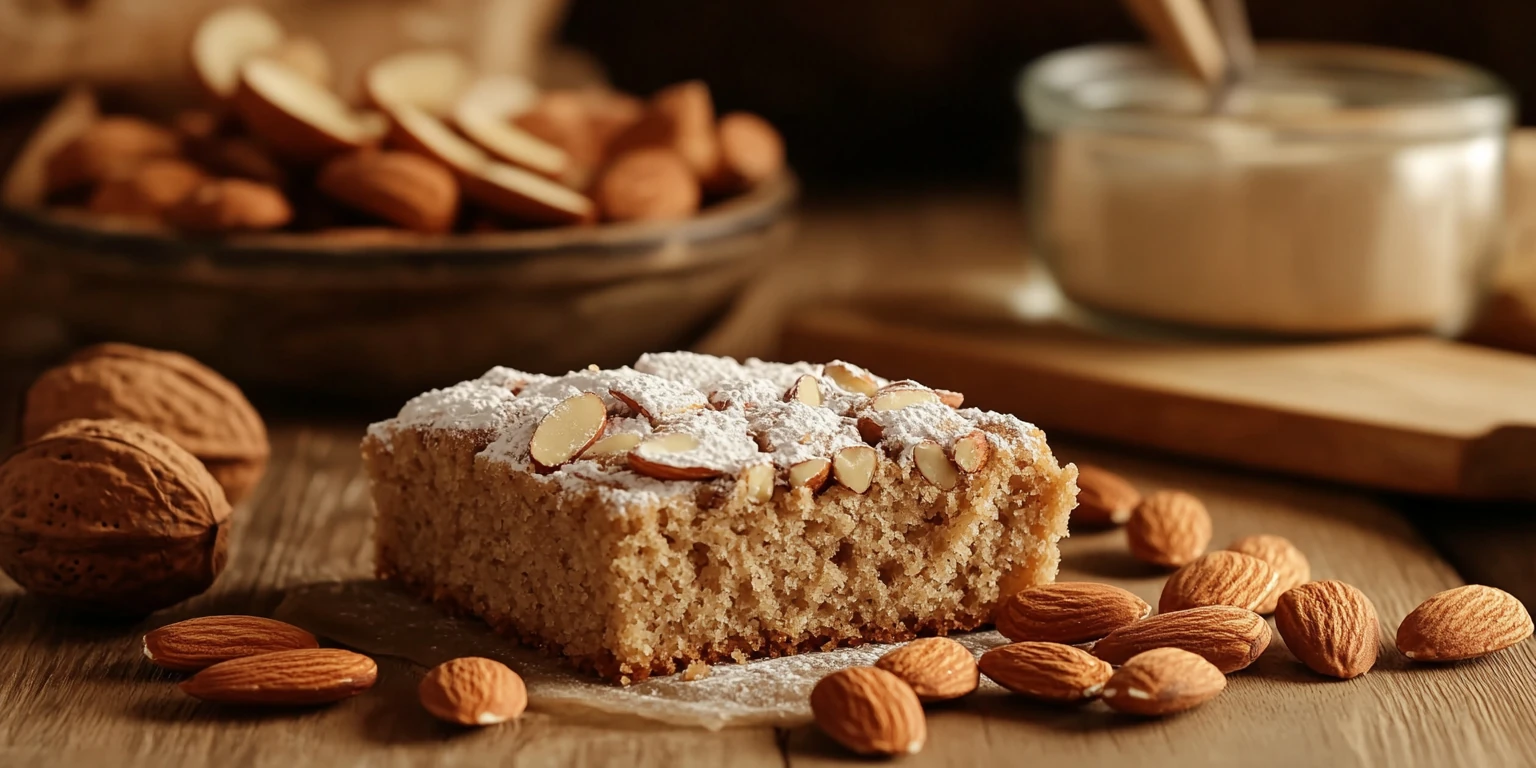 Gebäck mit ungeschälten ganzen Mandeln verfeinert