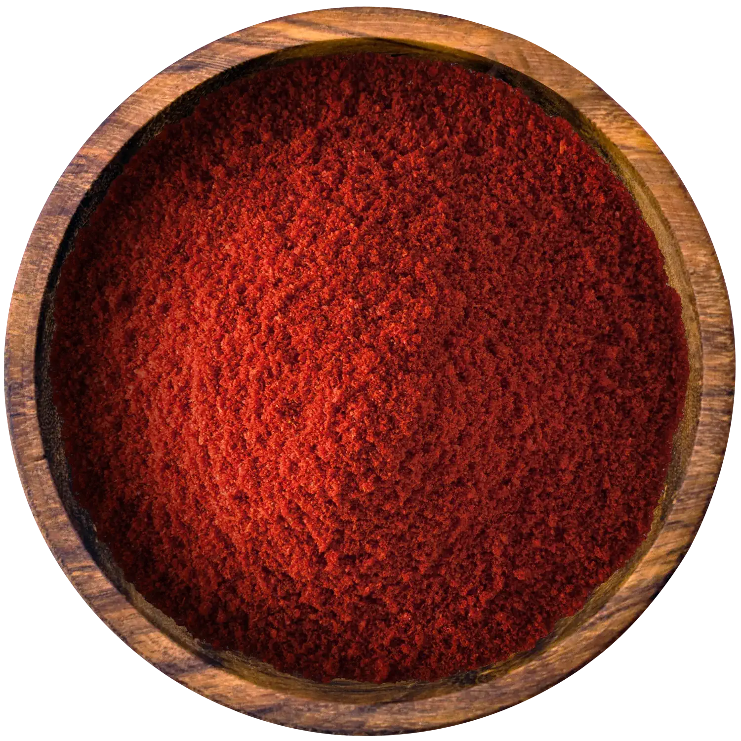 Gemahlener Paprika La Vera Style (scharf) in einer Holzschale