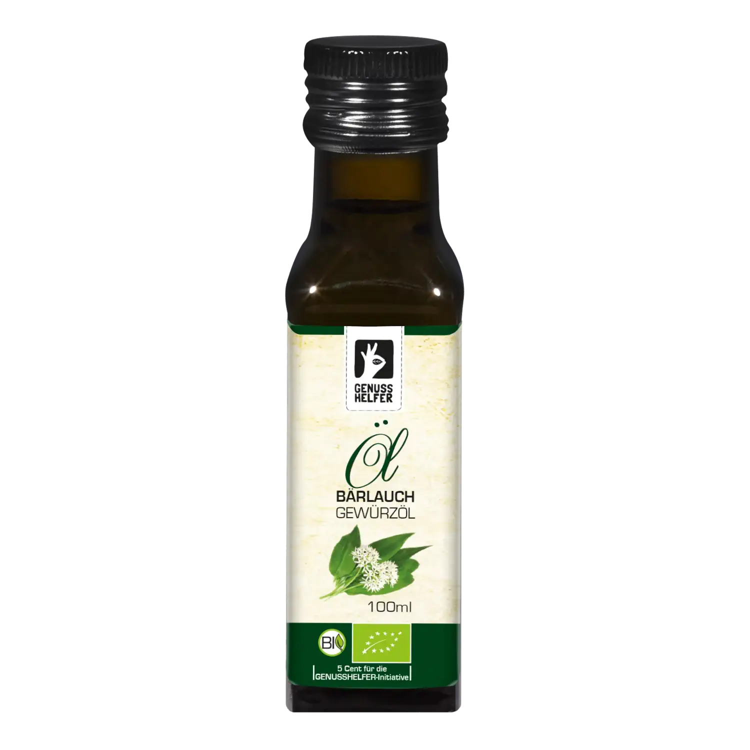 Bärlauch Gewürzöl BIO, kaltgepresst Bärlauch-Gewürzöl in einer 100-ml-Flasche