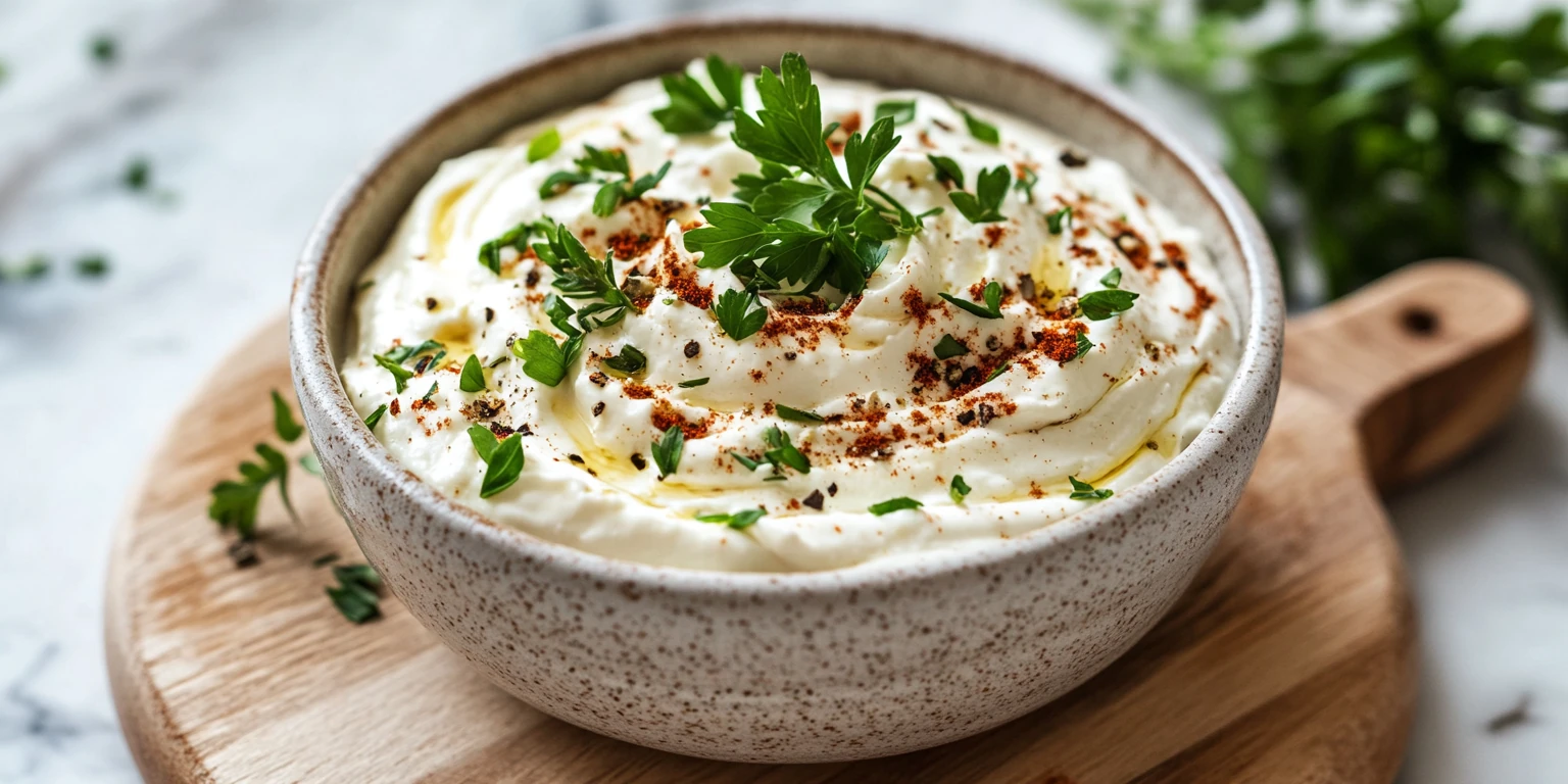 Dip mit Café de Paris-Dipmischung aromatisch angerichtet