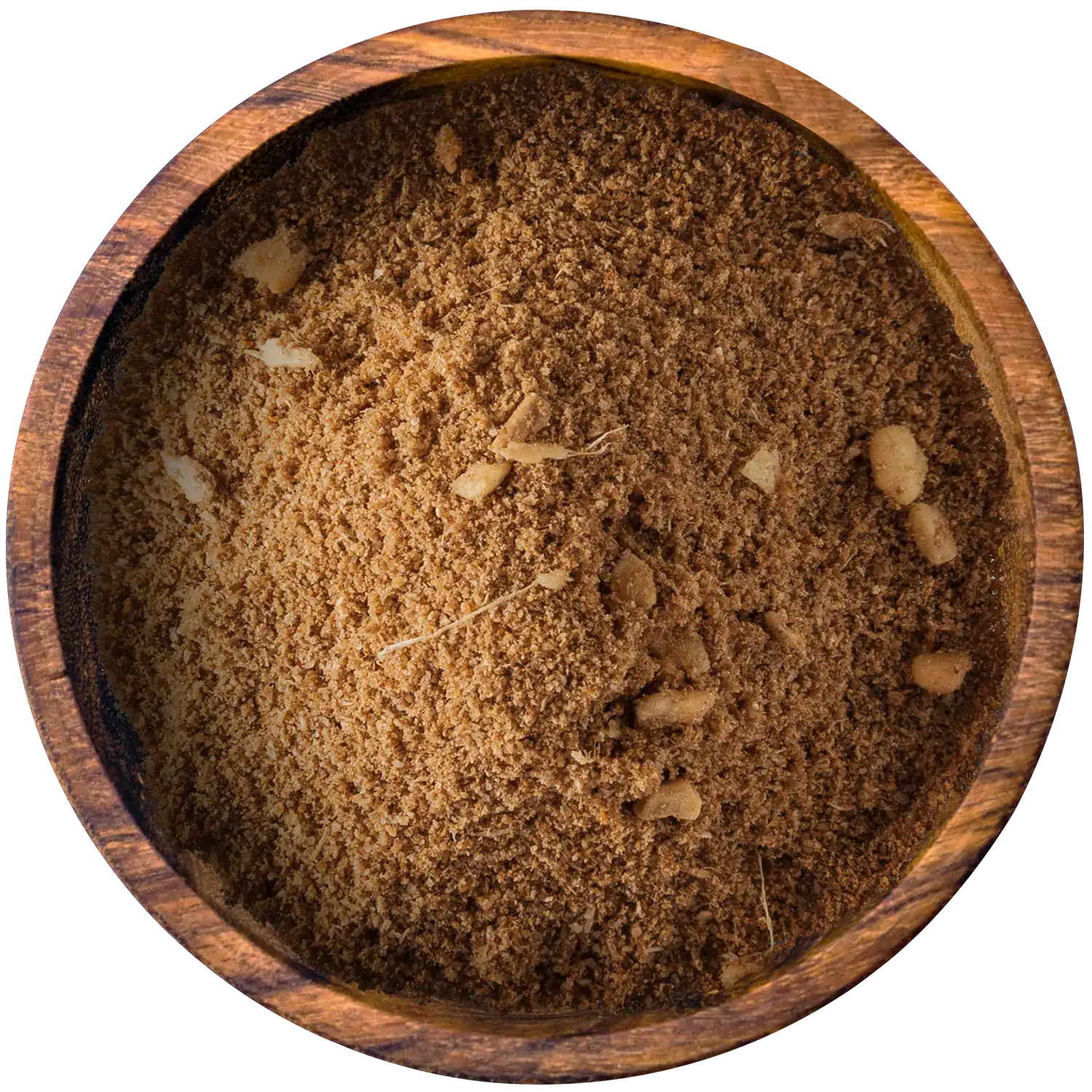 Gemahlenes Tandoori Masala in einer Holzschale