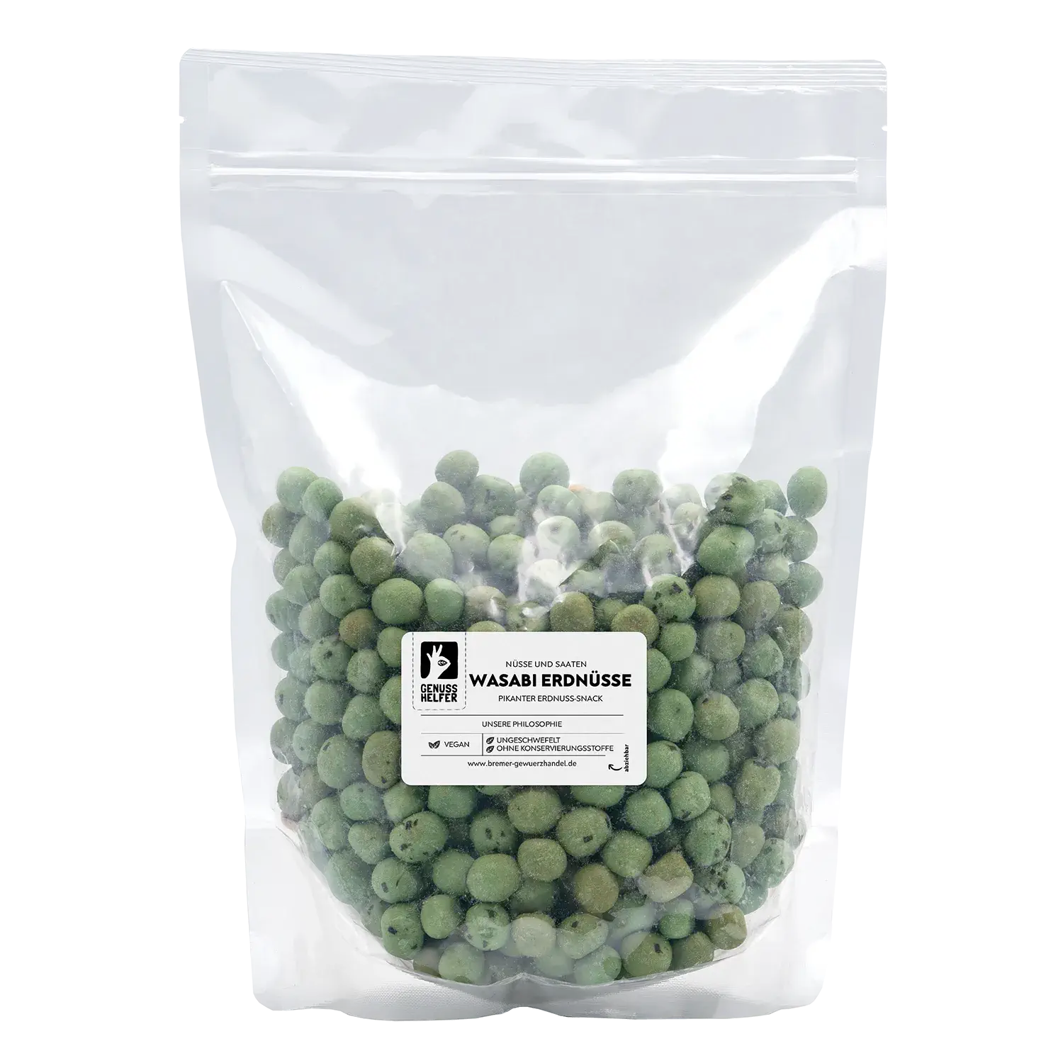 Großgebinde-Beutel mit Wasabi-Erdnüssen