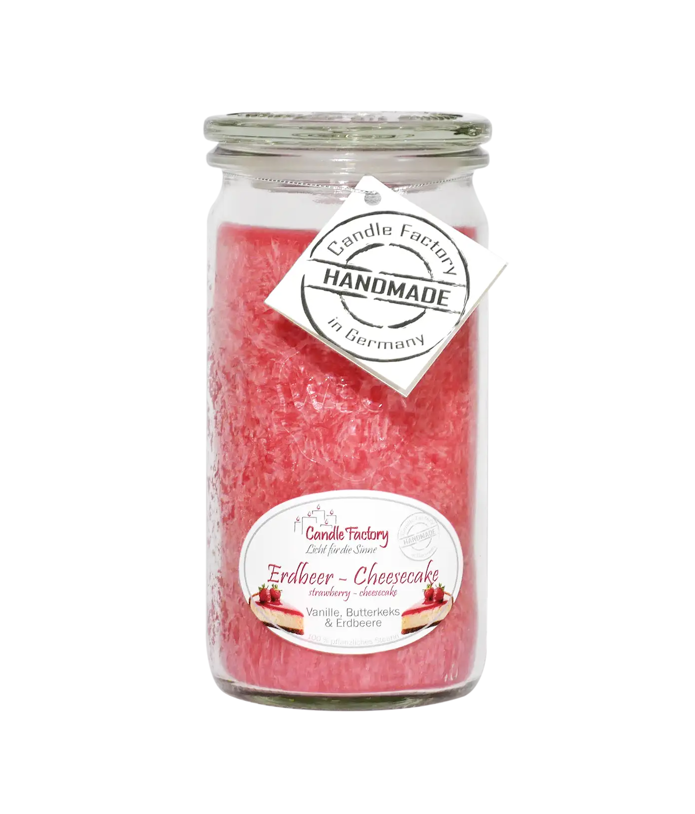 Spendenkerze Erdbeer Cheesecake 