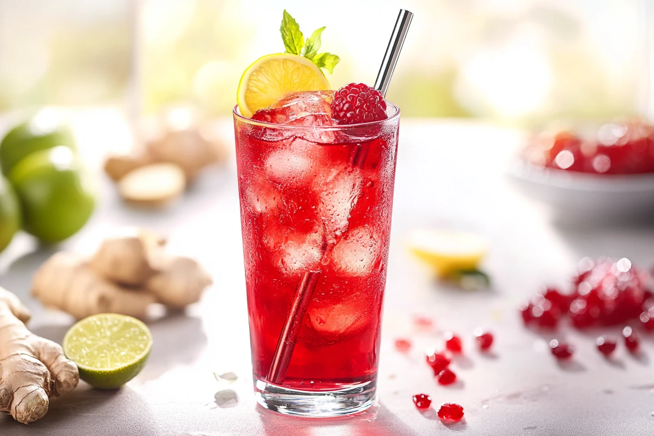 Hibiskus-Ingwer-Eistee Hibiskus-Ingwer-Eistee