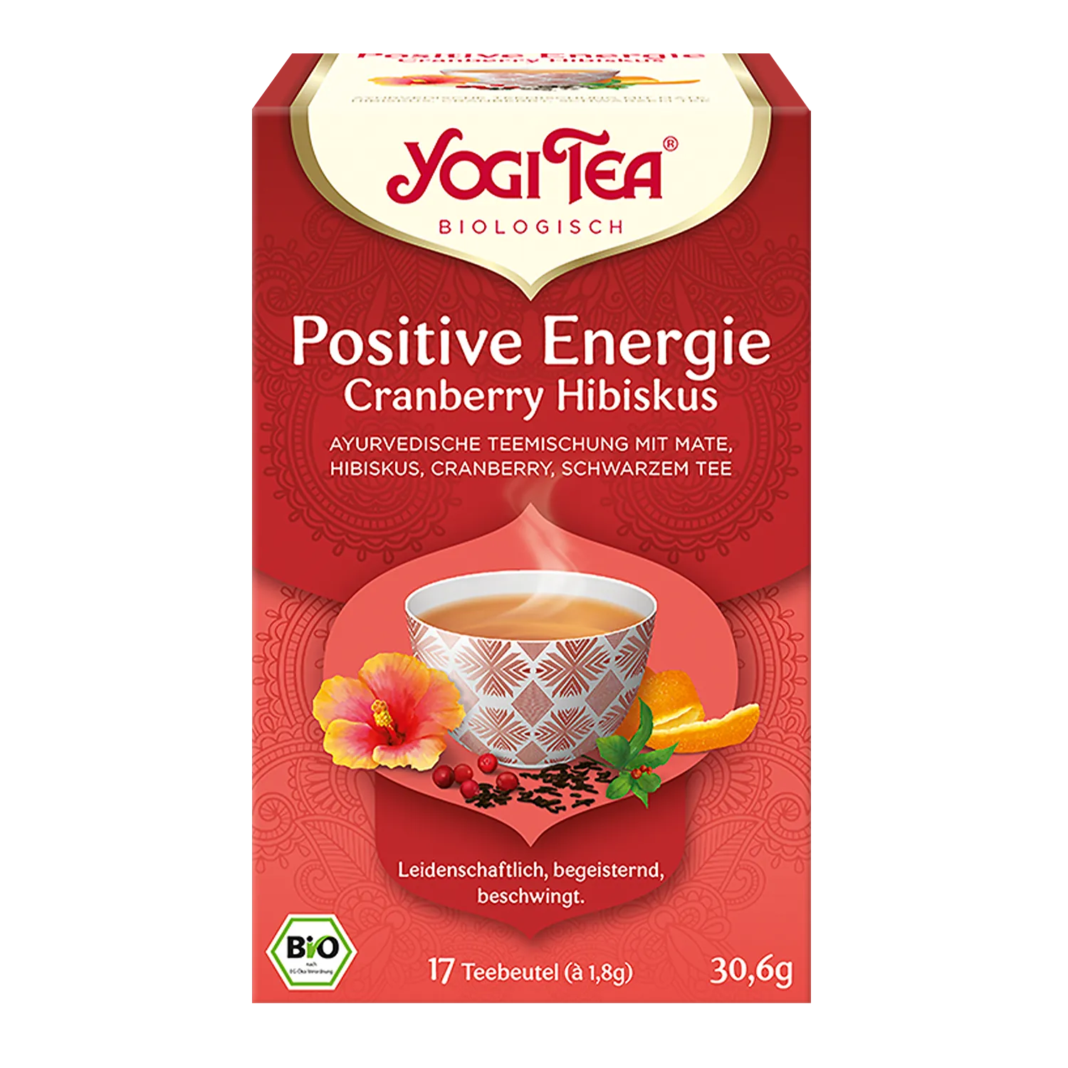 YOGI TEA® Positive Energie Cranberry Hibiskus, BIO