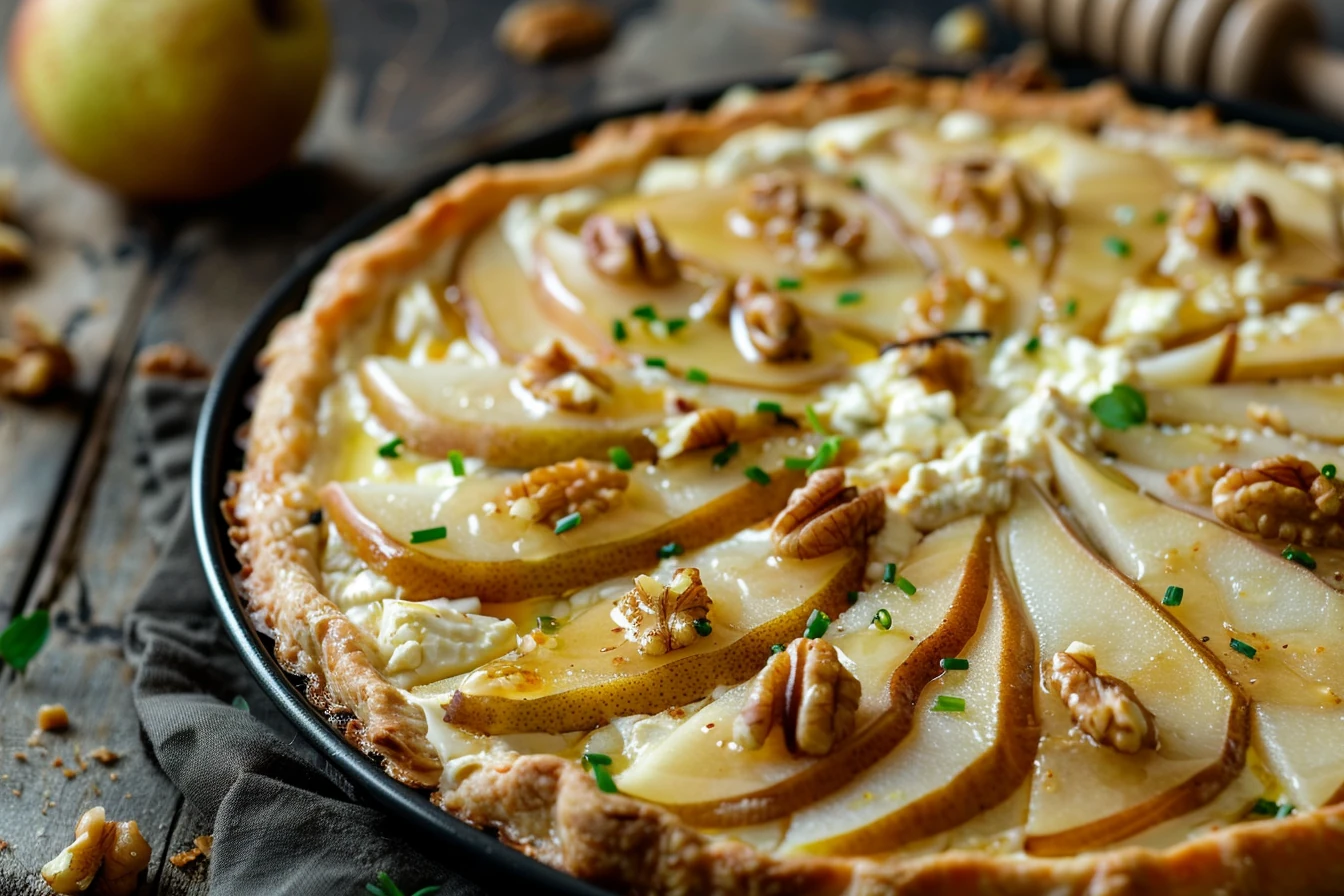 Birnentarte mit Walnüssen Birnentarte mit Walnüssen