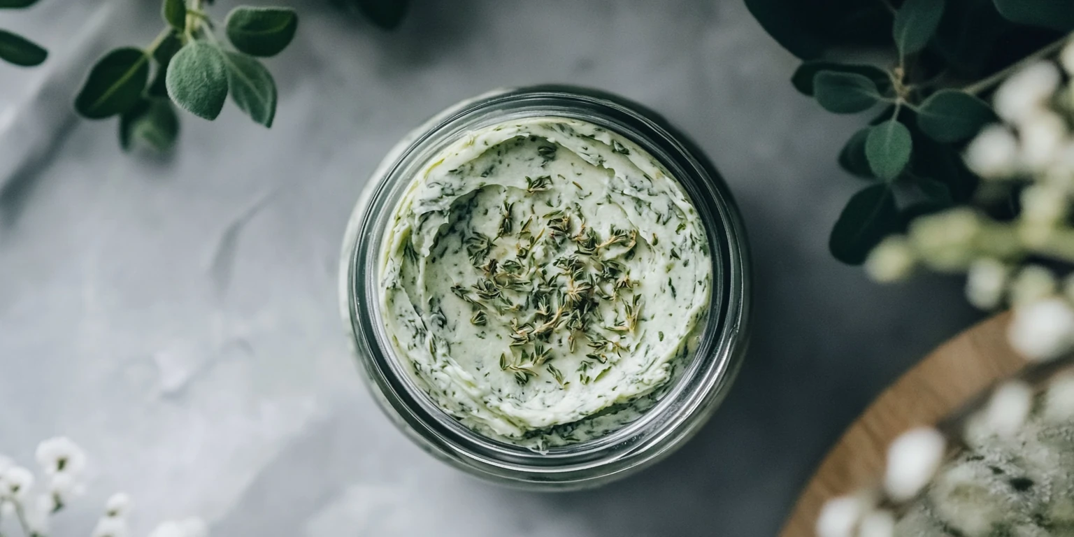 Kräuterbutter mit Salatkräutern, grob gemahlen