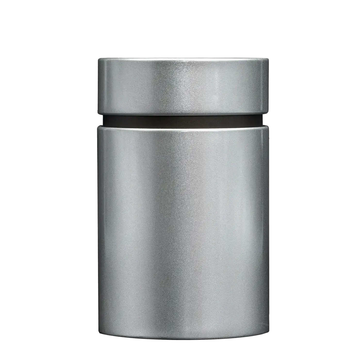 Zweite Detailansicht der Gewürzdose mit Aromaverschluss, 75 × 117 mm, silbermatt