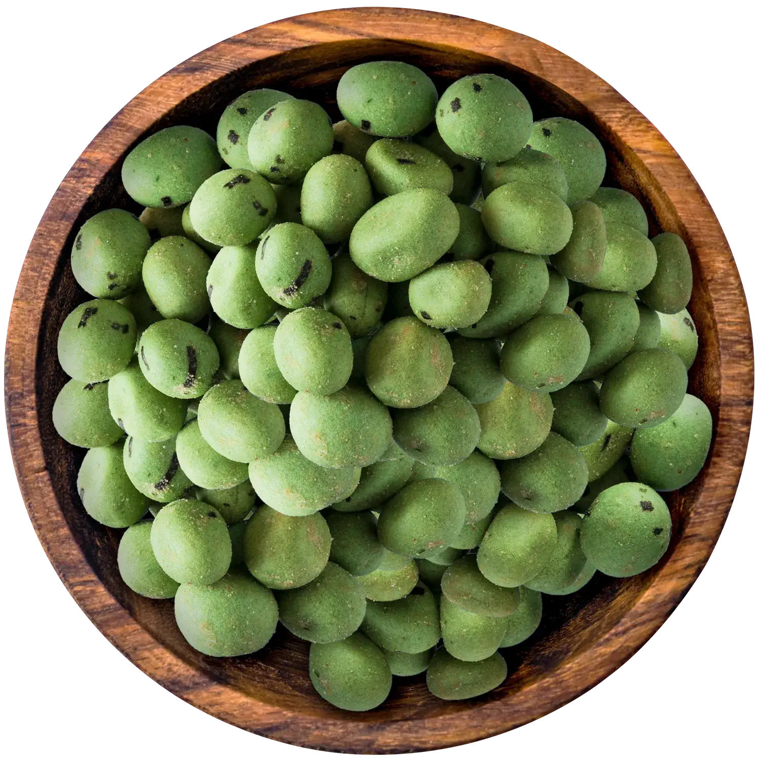 Erdnüsse Wasabi Vorderansicht eines Beutels mit Wasabi-Erdnüssen