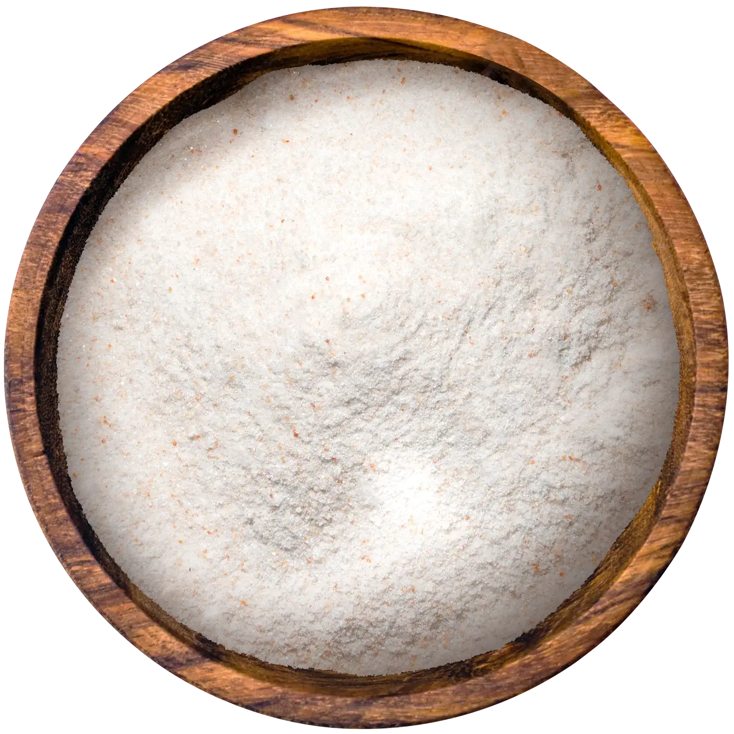 Feines spanisches Steinsalz in einer Holzschale