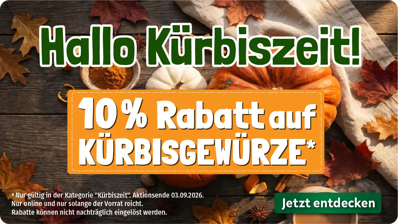 Kürbis Kürbiszeit 10 % Rabatt Aktionsbox