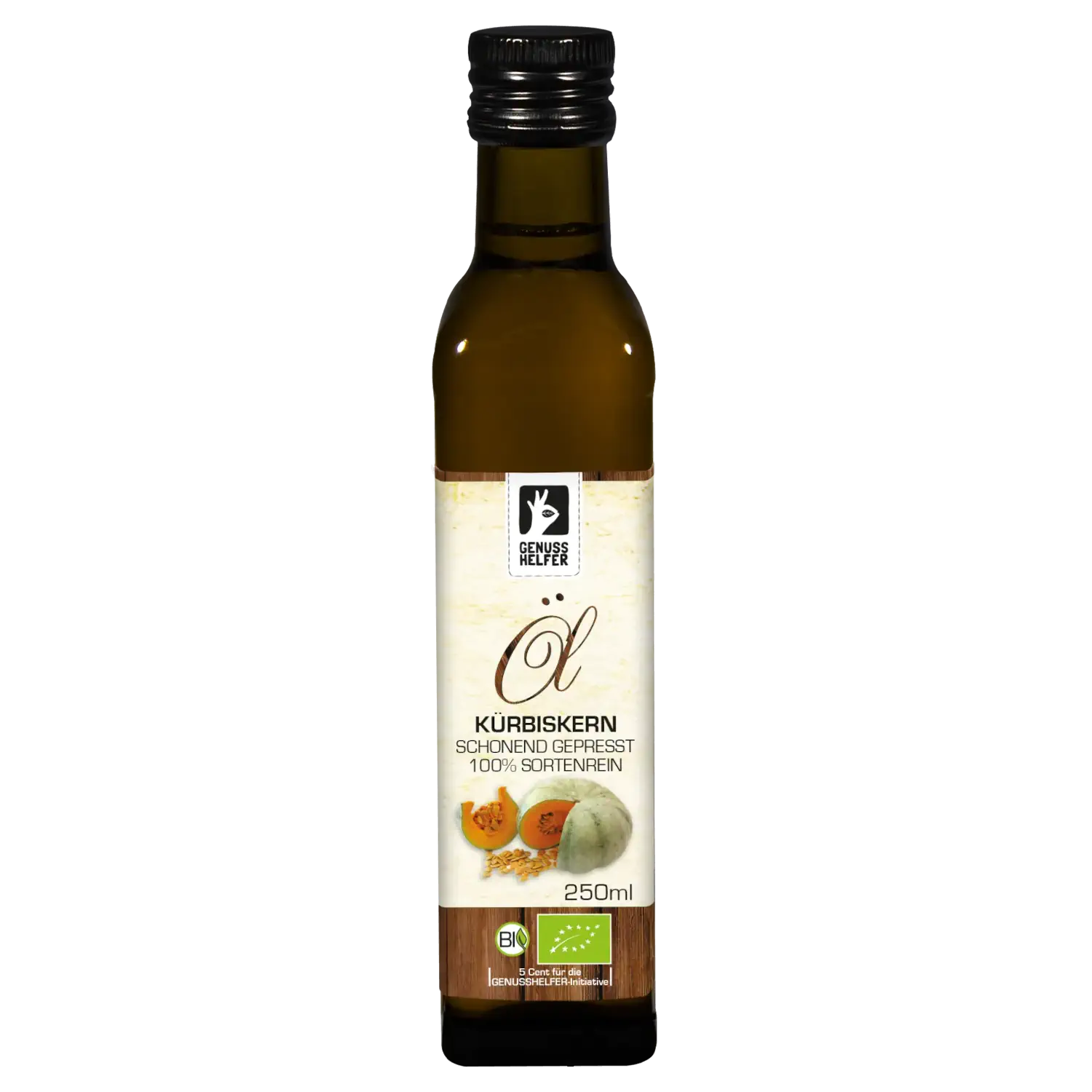Kürbiskernöl BIO, kaltgepresst, Großpackung Kürbiskernöl in einer 250-ml-Flasche