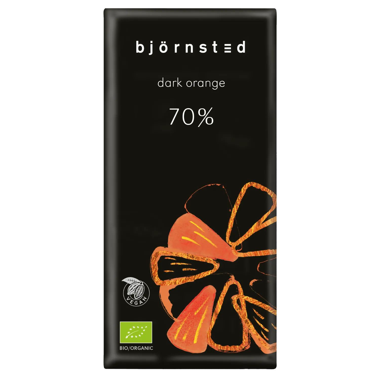 Björnsted Bio Dark Orange 70% Feine Bitter Orange Schokolade