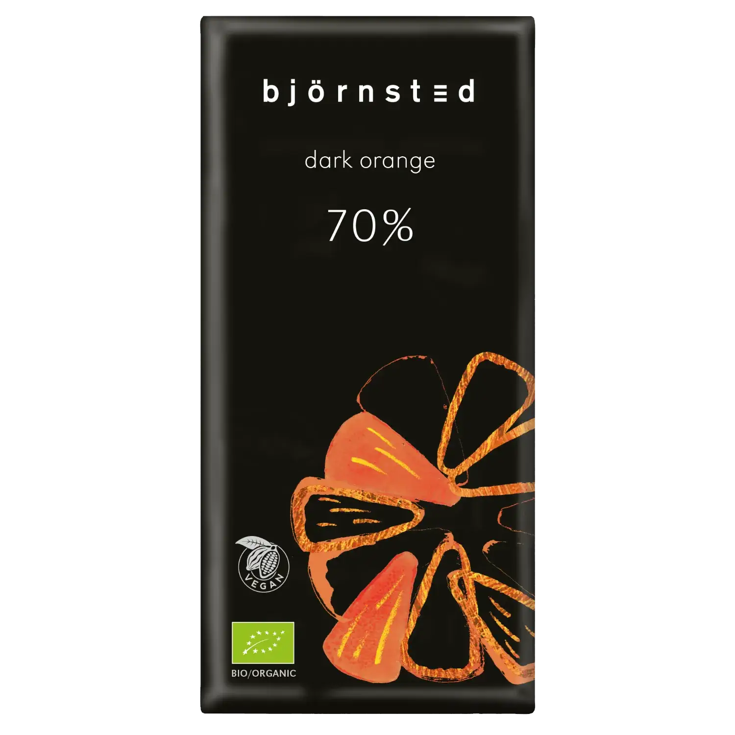 Björnsted Bio Dark Orange 70% Feine Bitter Orange Schokolade Bio-Bitterschokolade „Feine Bitter Orange“ von Bjoernsted