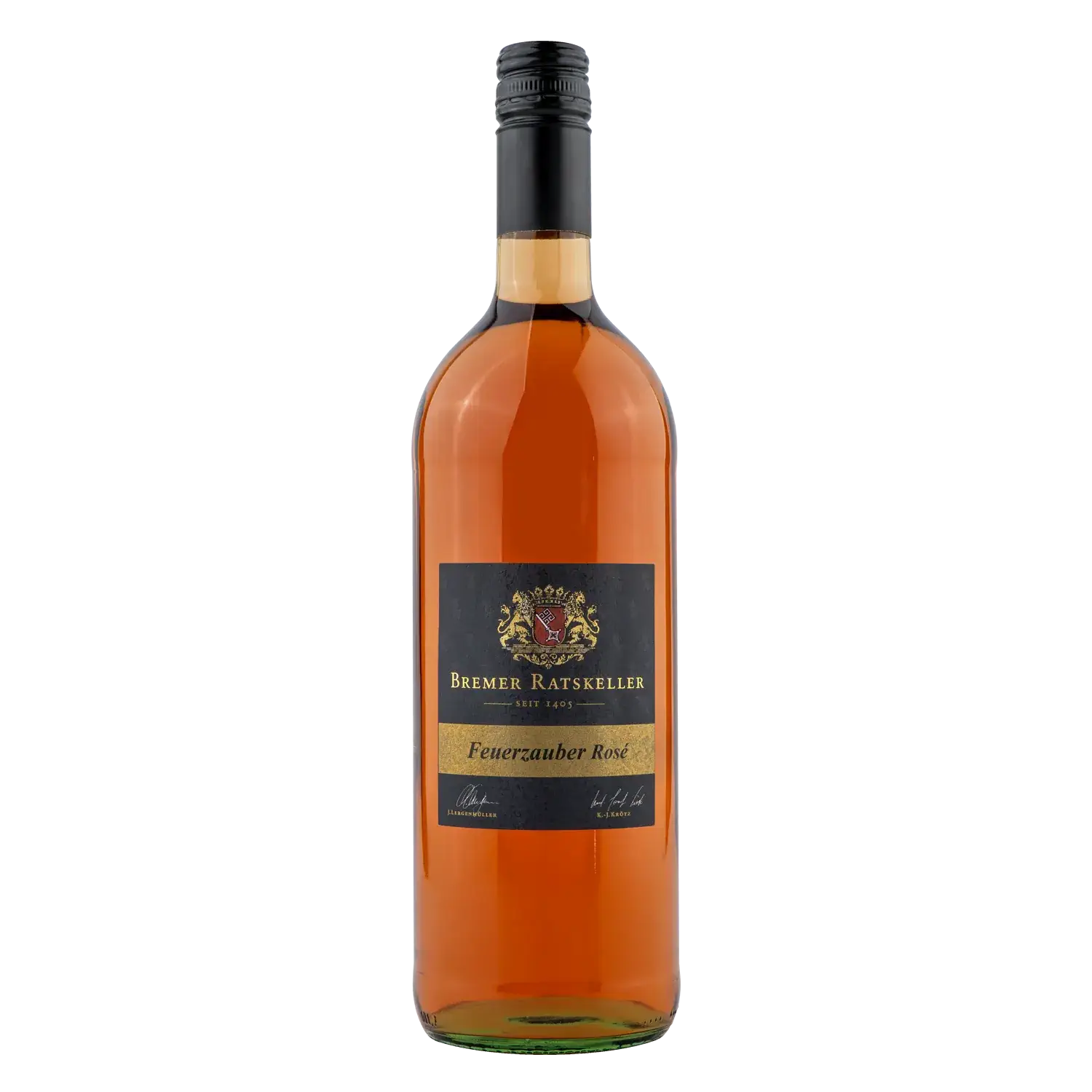 Feuerzauber Glühwein rosé Flasche mit rosé Glühwein „Feuerzauber“ vom Bremer Ratskeller