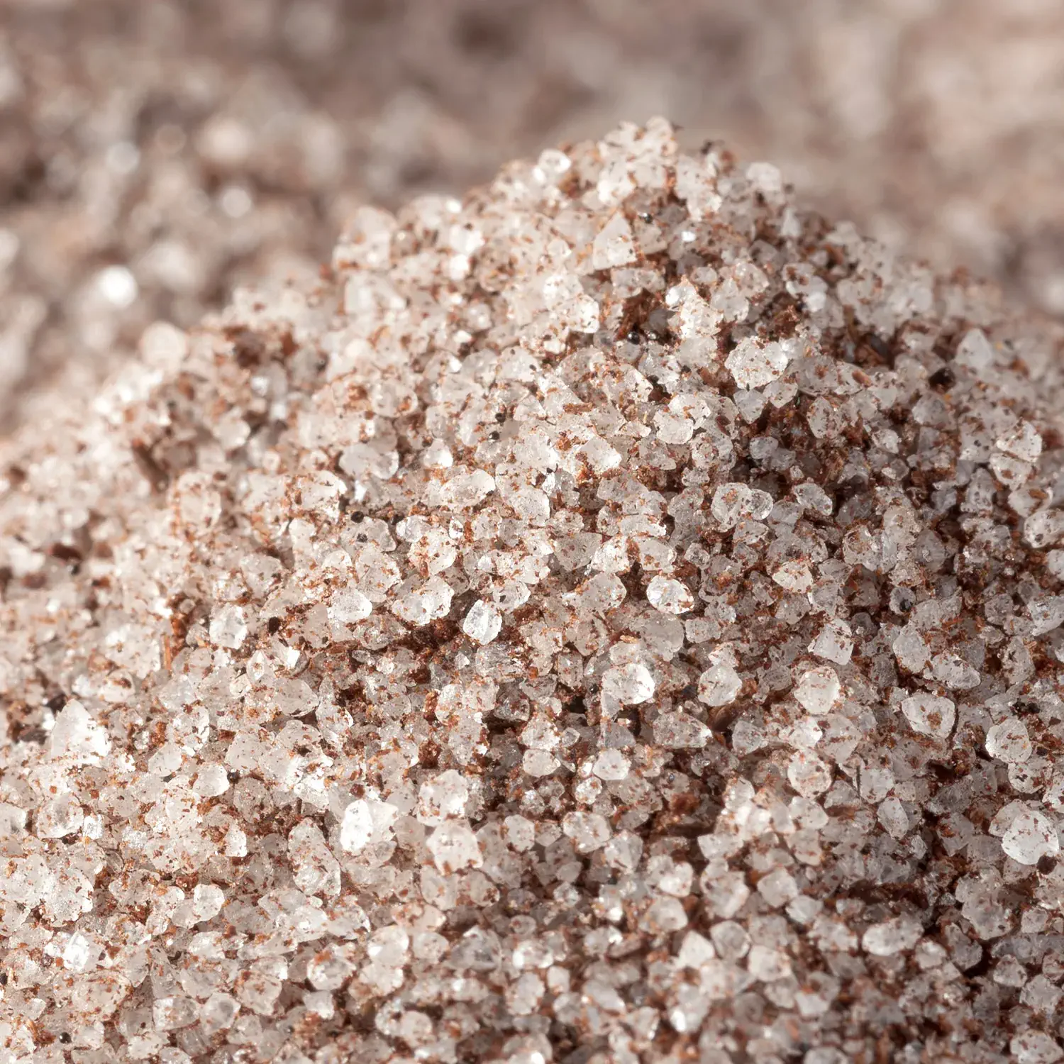 Detailansicht von gemahlenem Vanillezucker mit natürlicher Vanille