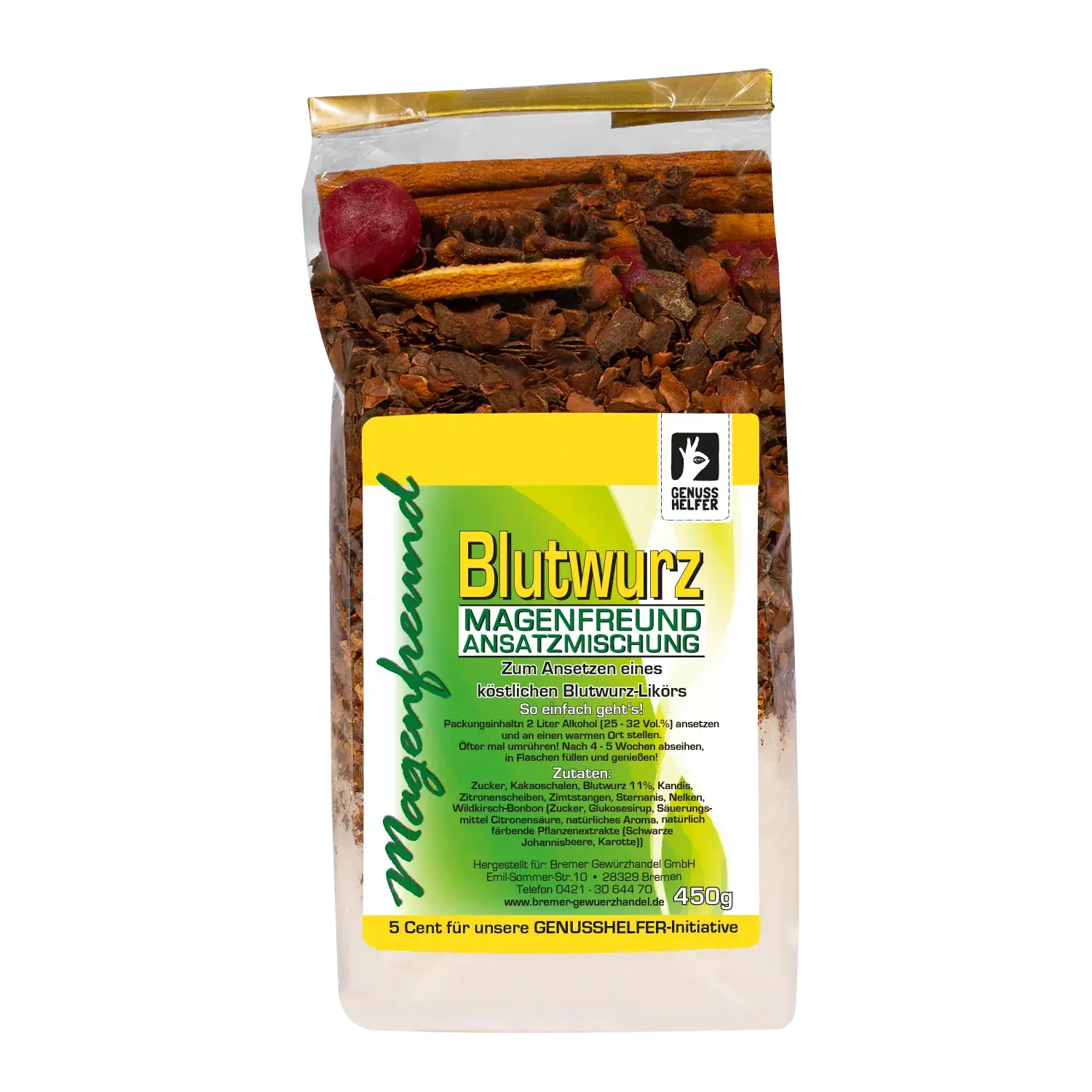 Magenfreund Ansatzmischung Blutwurz Blutwurz-Ansatzmischung in einem Beutel