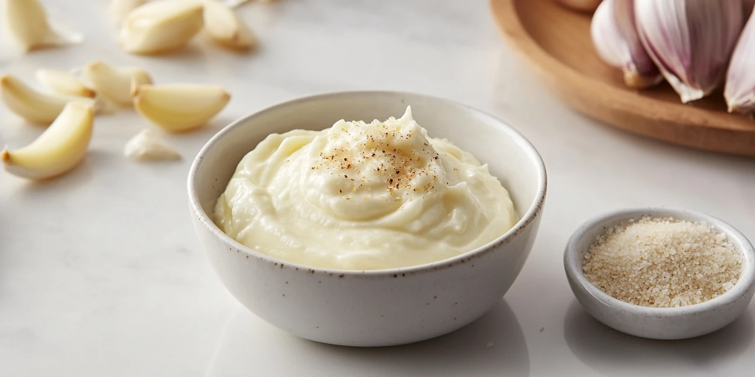 Aioli mit Knoblauchgranulat verfeinert