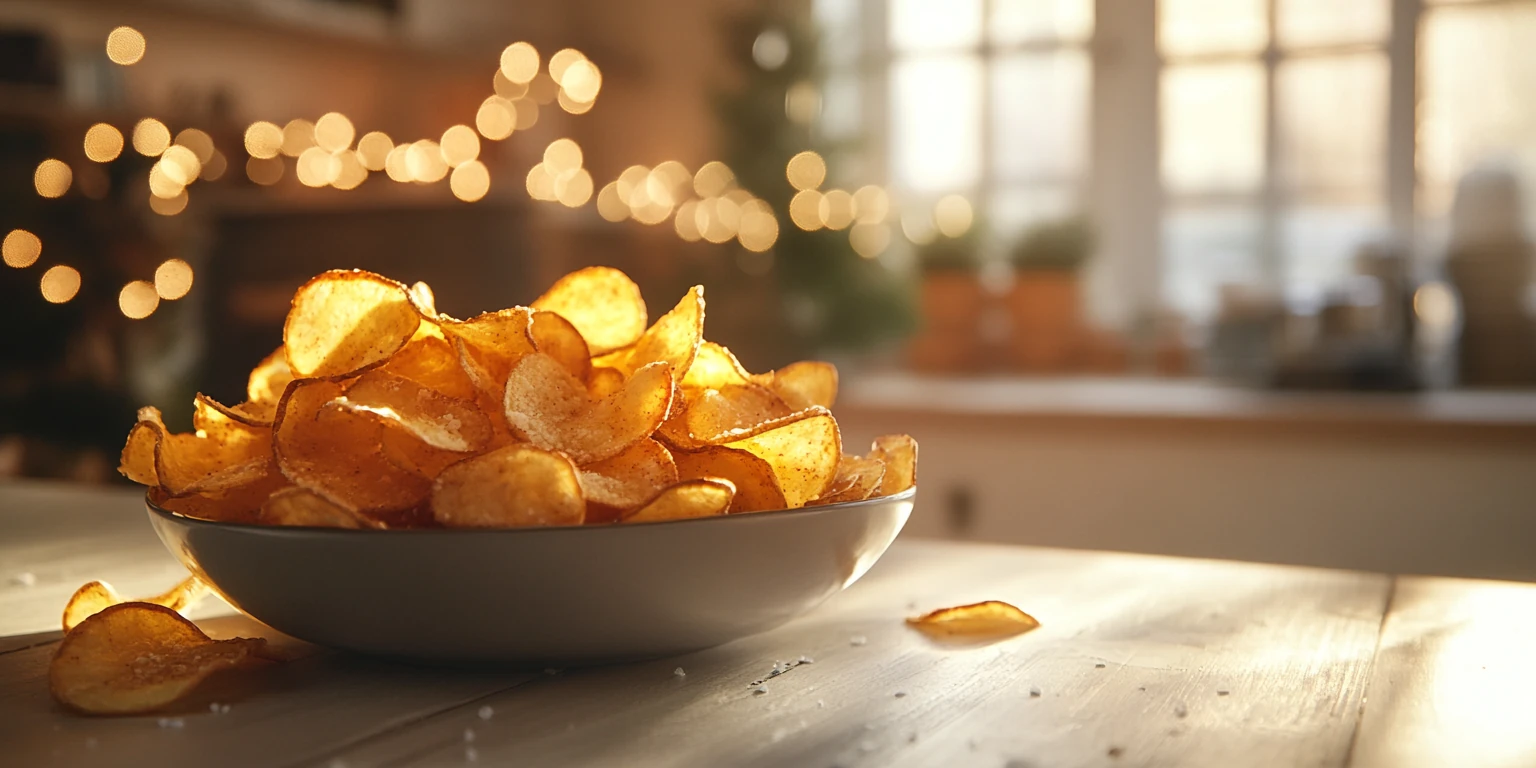Kartoffelchips mit Pommes-Gewürzsalz „Salzen da Luxe“ aromatisiert