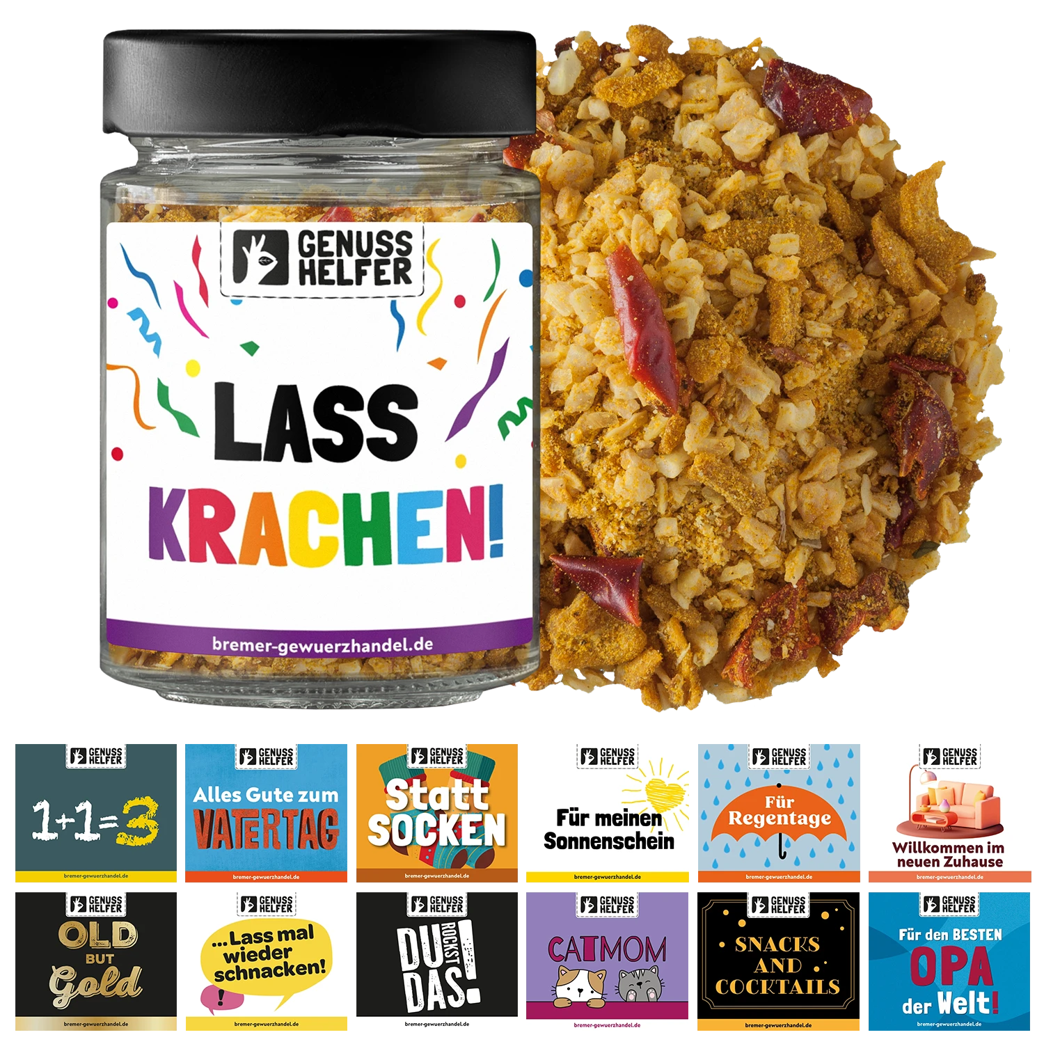 Geschenkglas mit Spruch: Dip-Mischung Aglio Speciale