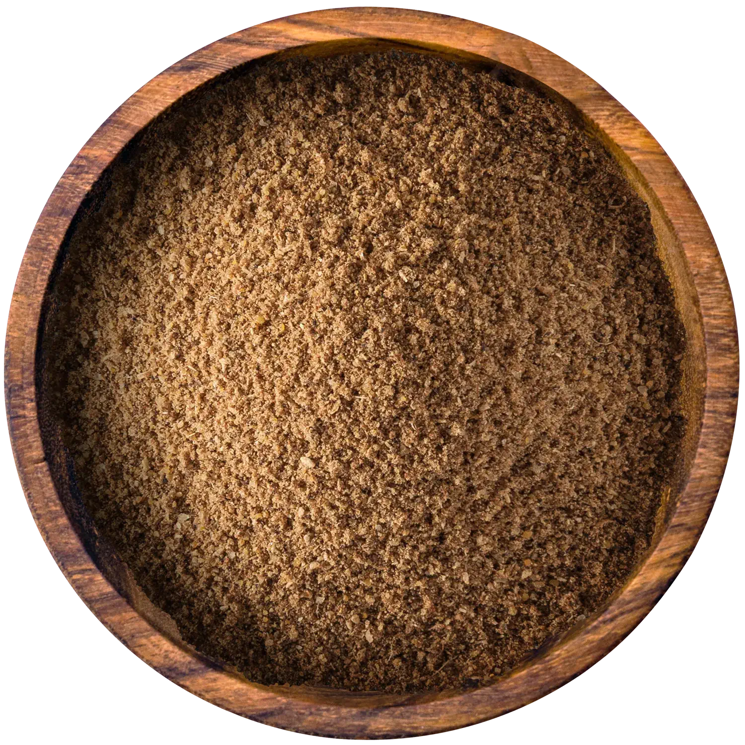 Garam Masala, indische Gewürzmischung, gemahlen Vorderansicht eines Beutels mit gemahlenem Garam Masala